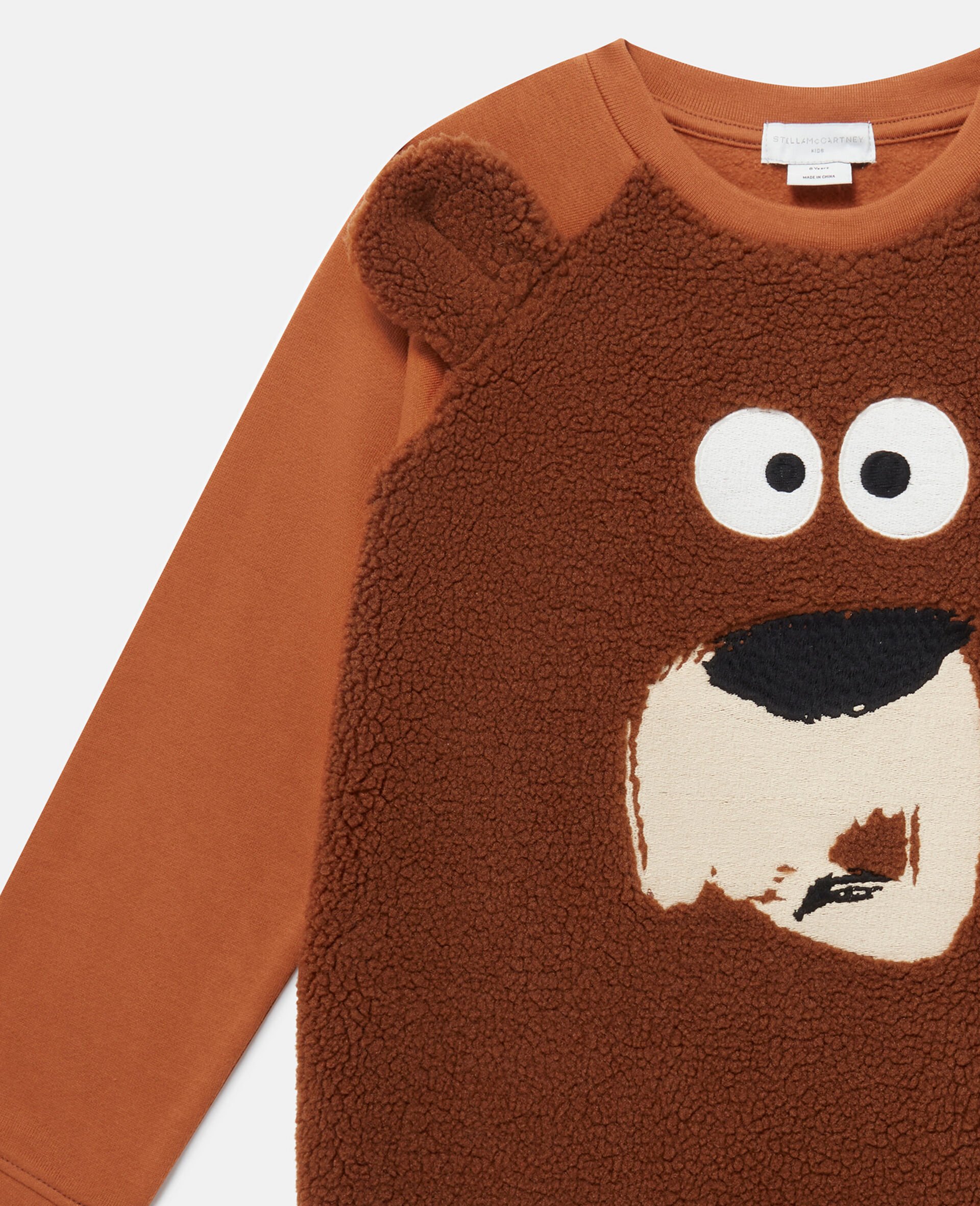 Grizzly Bear Fleece Sweatshirt-Brown-large Grizzly Bear Fleece Sweatshirt-Brown-large image number 1