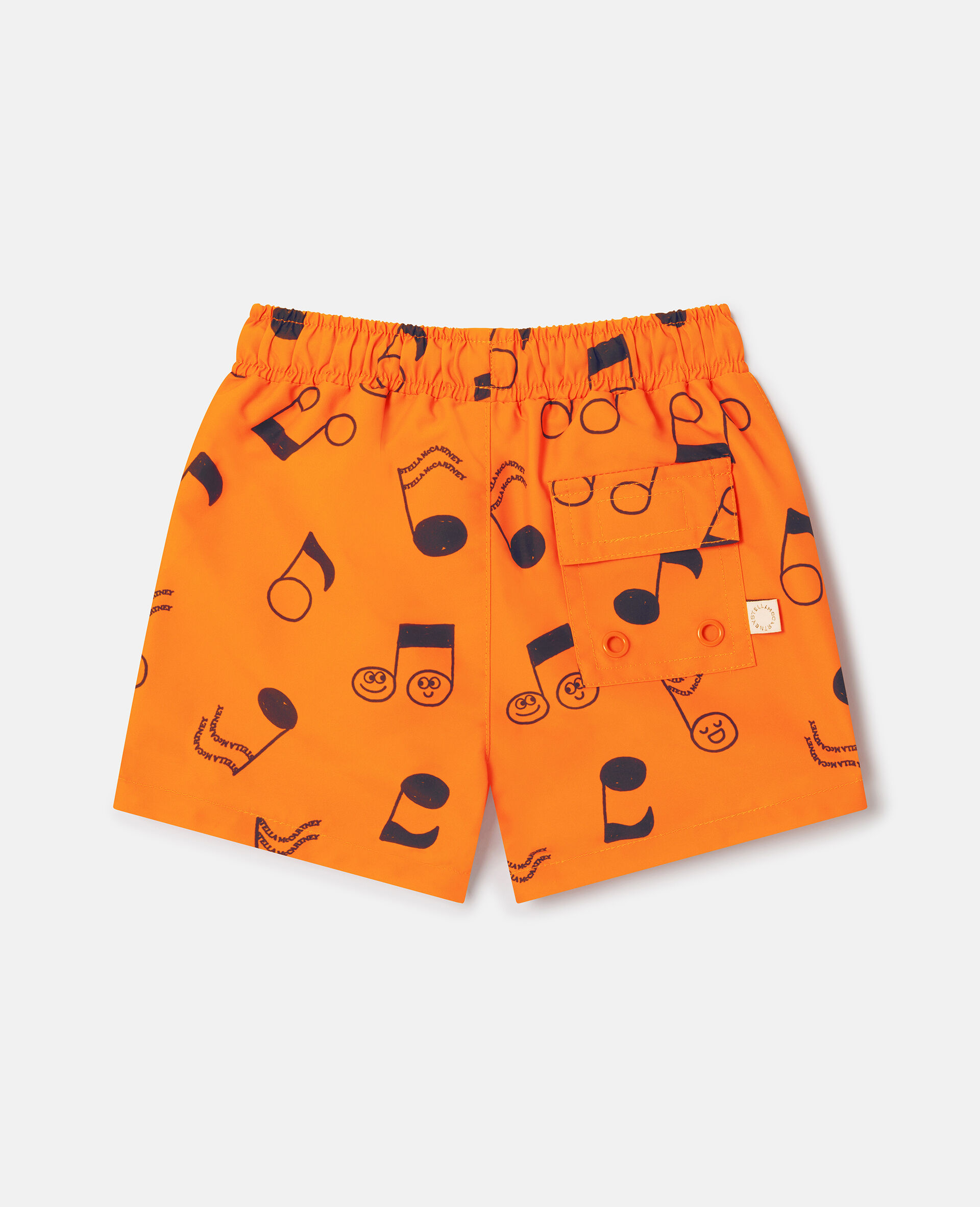 Short de bain avec imprime notes de musique-Orange-large image number 2