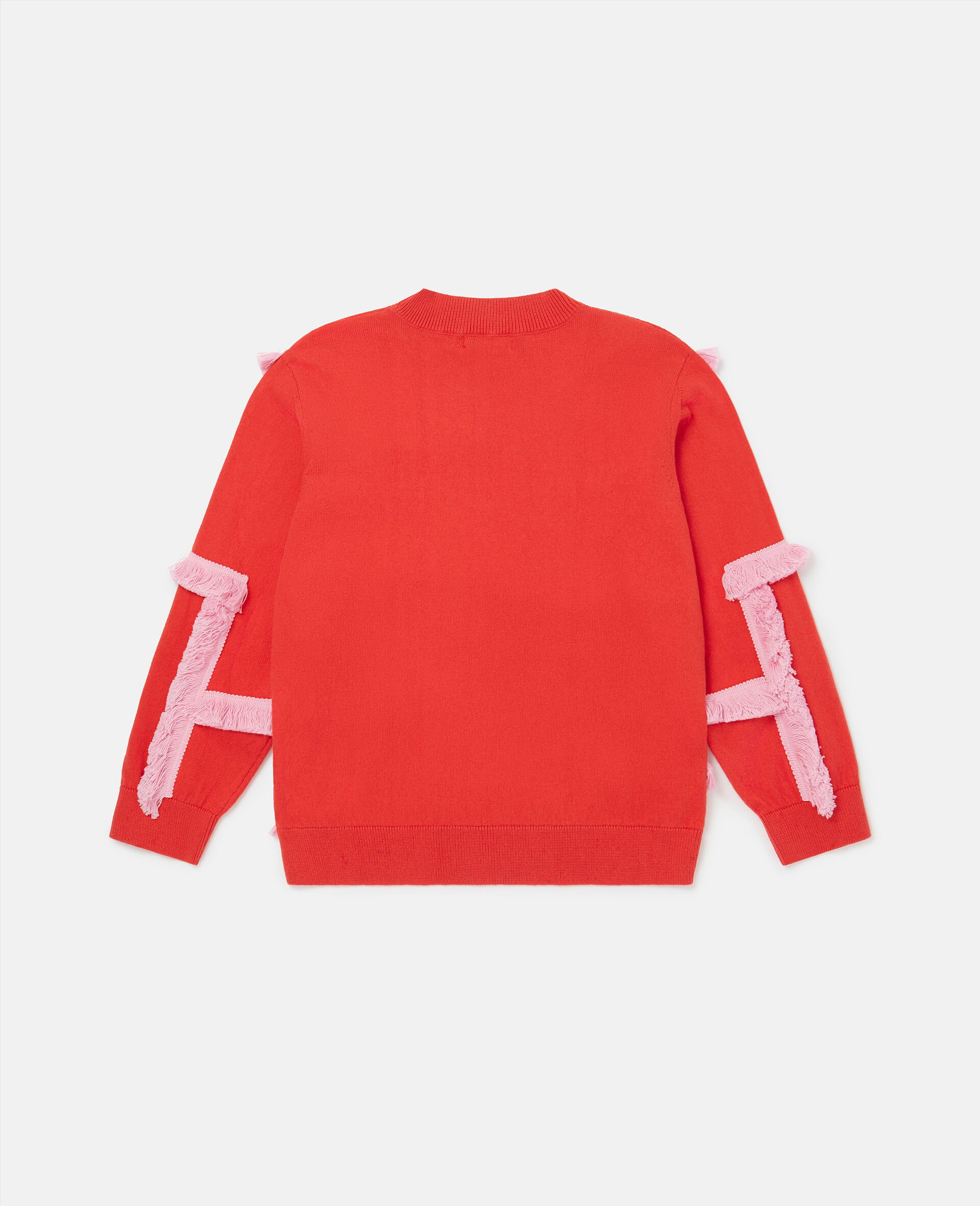 Fringed Lines Jumper-Red-large Fringed Lines Jumper-Red-large image number 2