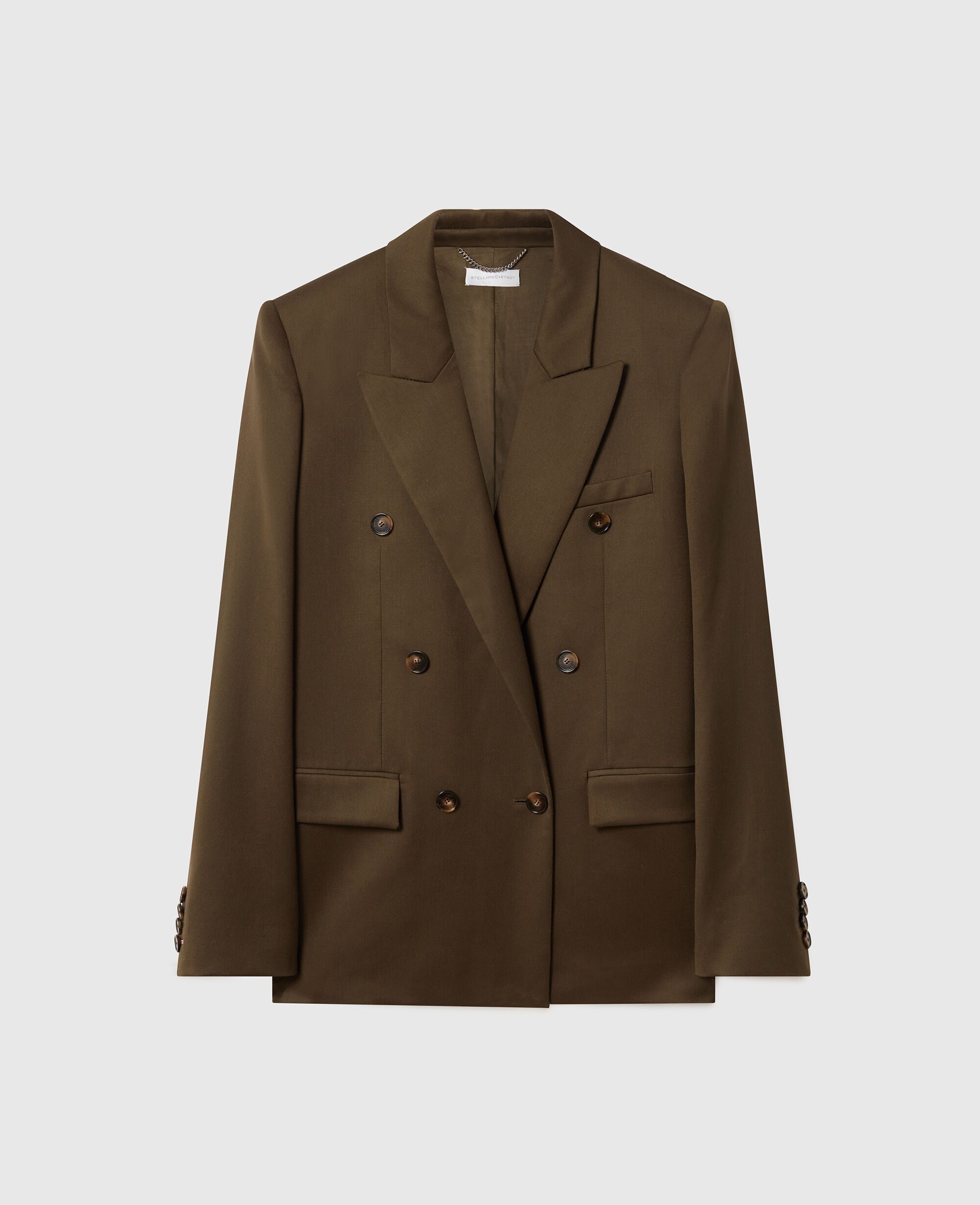 ジャケット Stella Mccartney Double-Breasted Blazer Women Khaki Double-Breasted Blazer | Stella McCartney CA