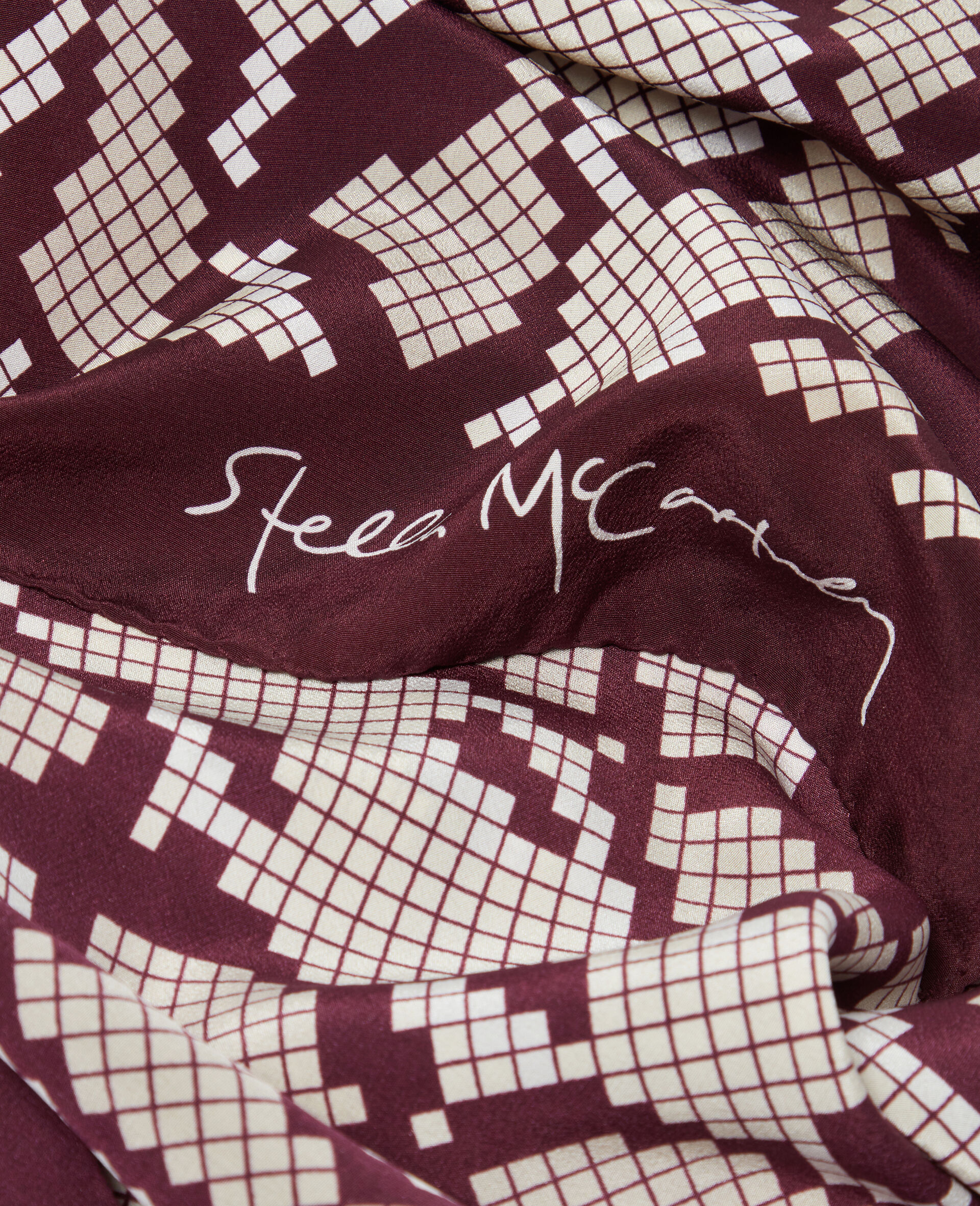 Foulard carre avec imprime serpent-Marron-large image number 2