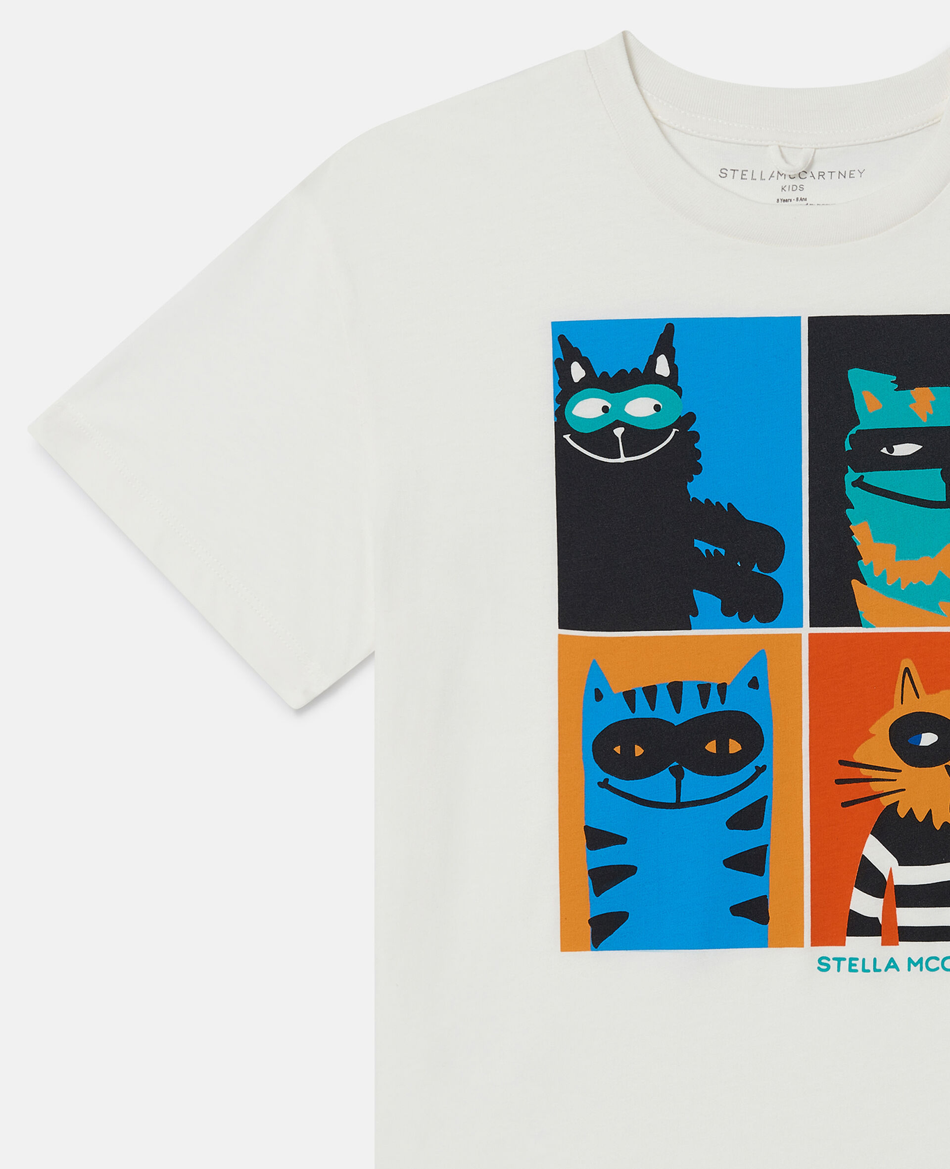 Cats Graphic T-Shirt-Cream-large image number 1