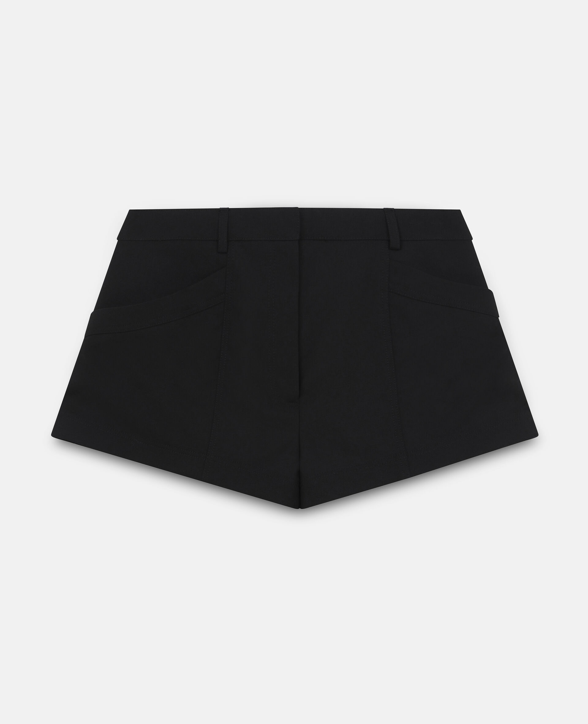 Wool Shorts-Black-large image number 0