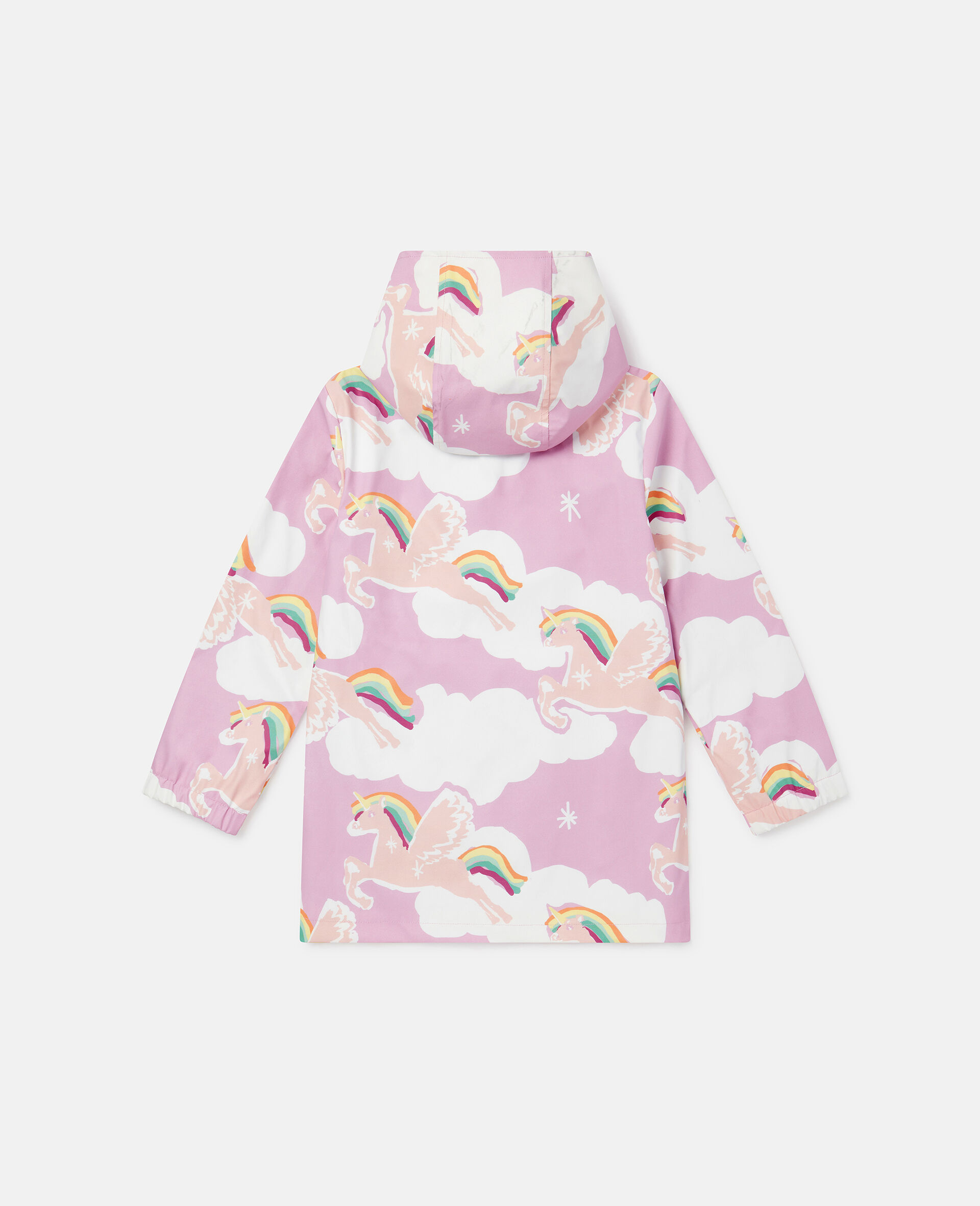 Impermeable a capuche imprime nuage et licorne arc en ciel-Blanc-large image number 2