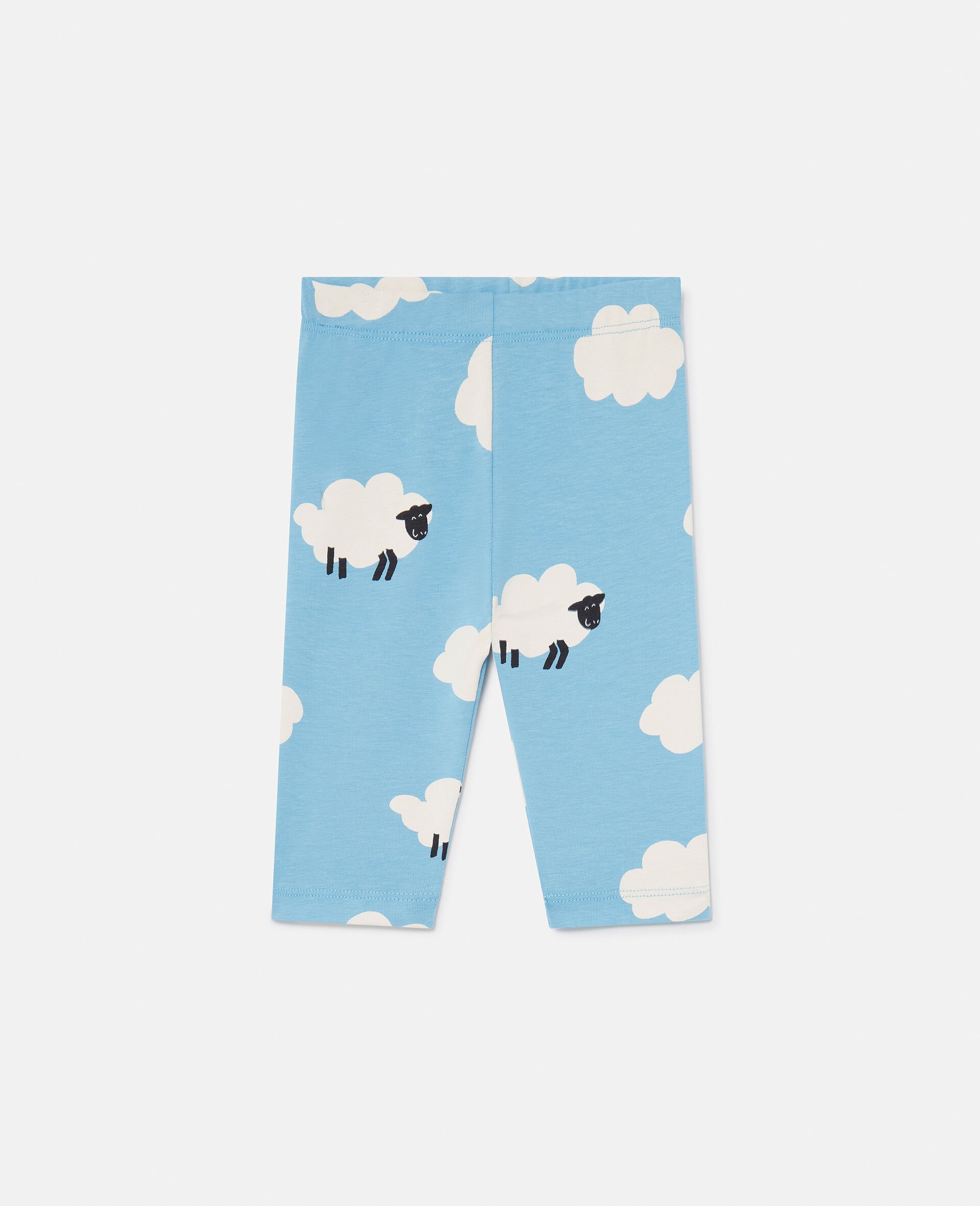 Sheep Pattern Leggings-Blue-medium