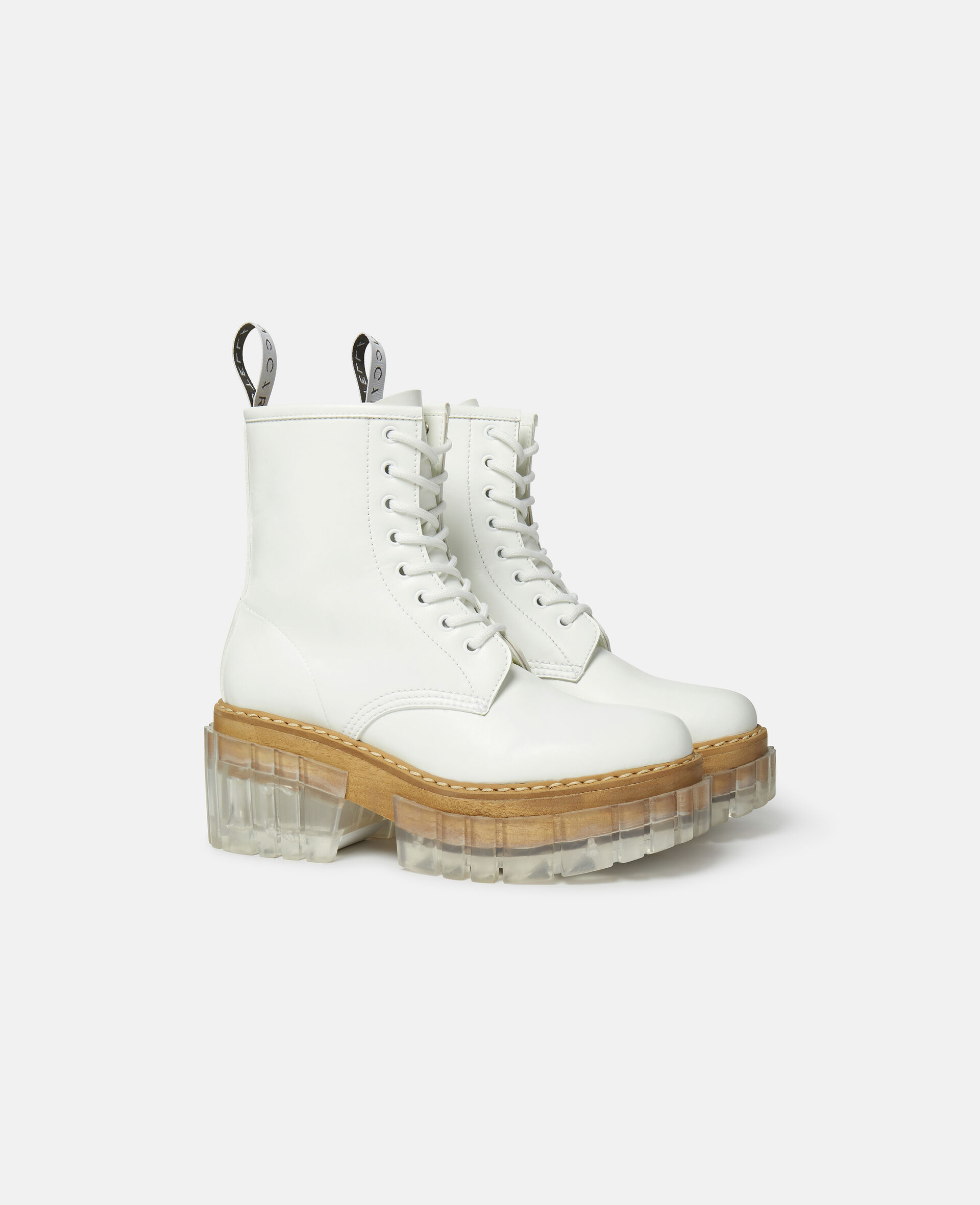 Emilie Military Boots-White-large image number 1