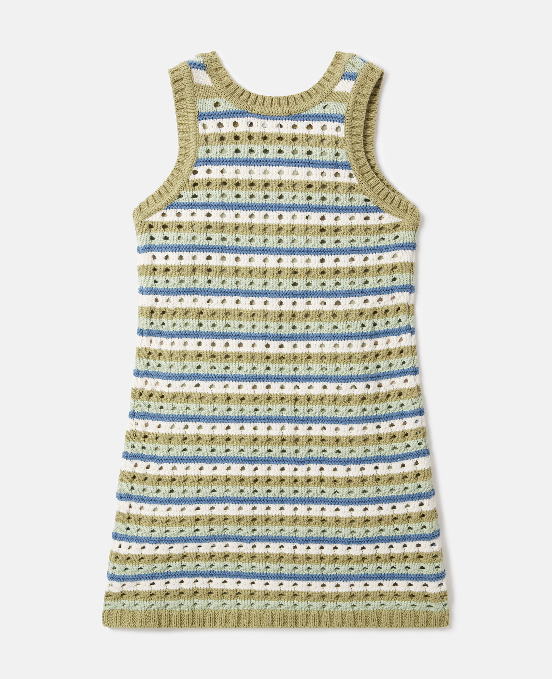 Striped Knit Tank Dress-Multicolour-large image number 2
