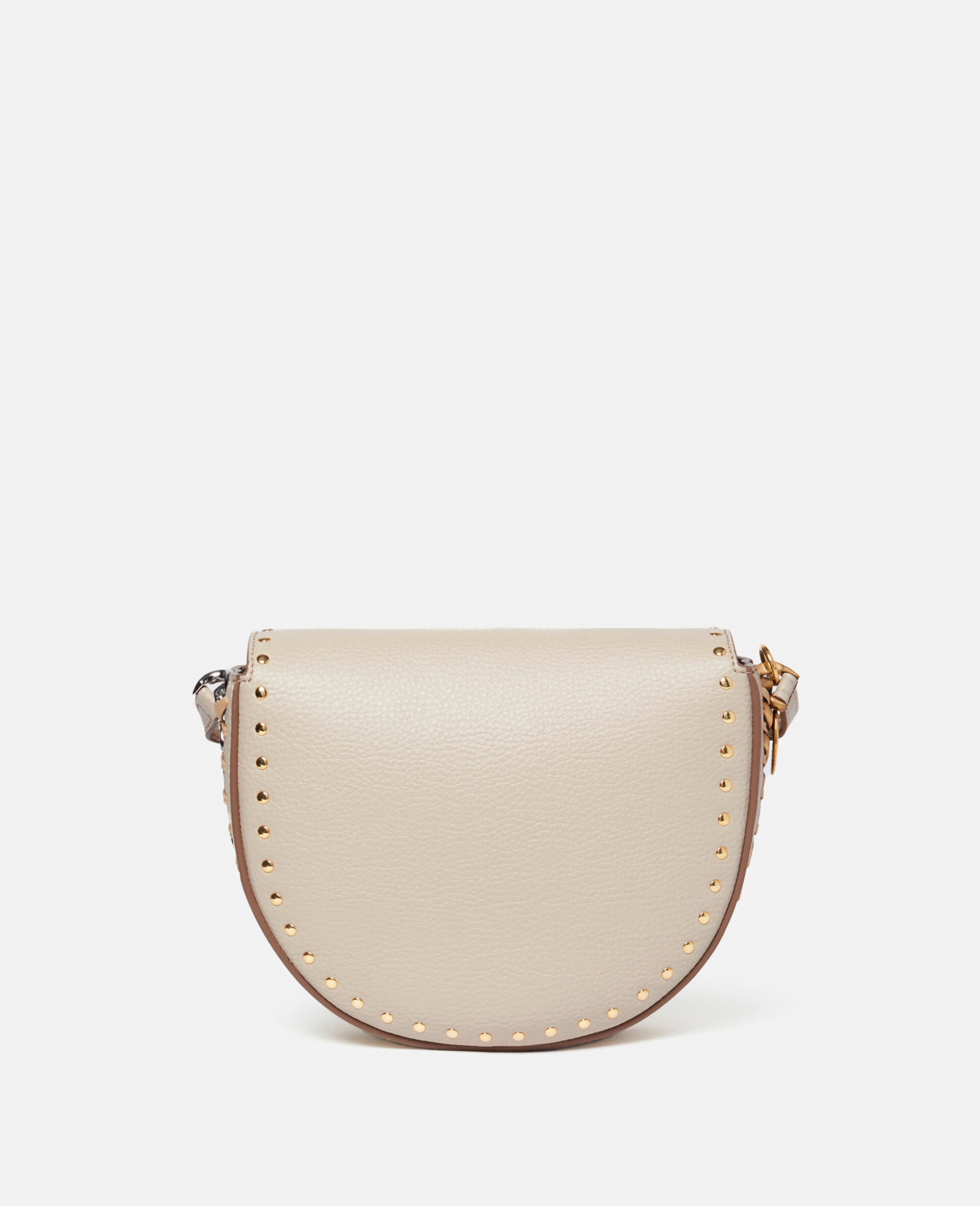 Frayme Studded Grainy Alter Mat Medium Flap Shoulder Bag-Brown-large image number 3