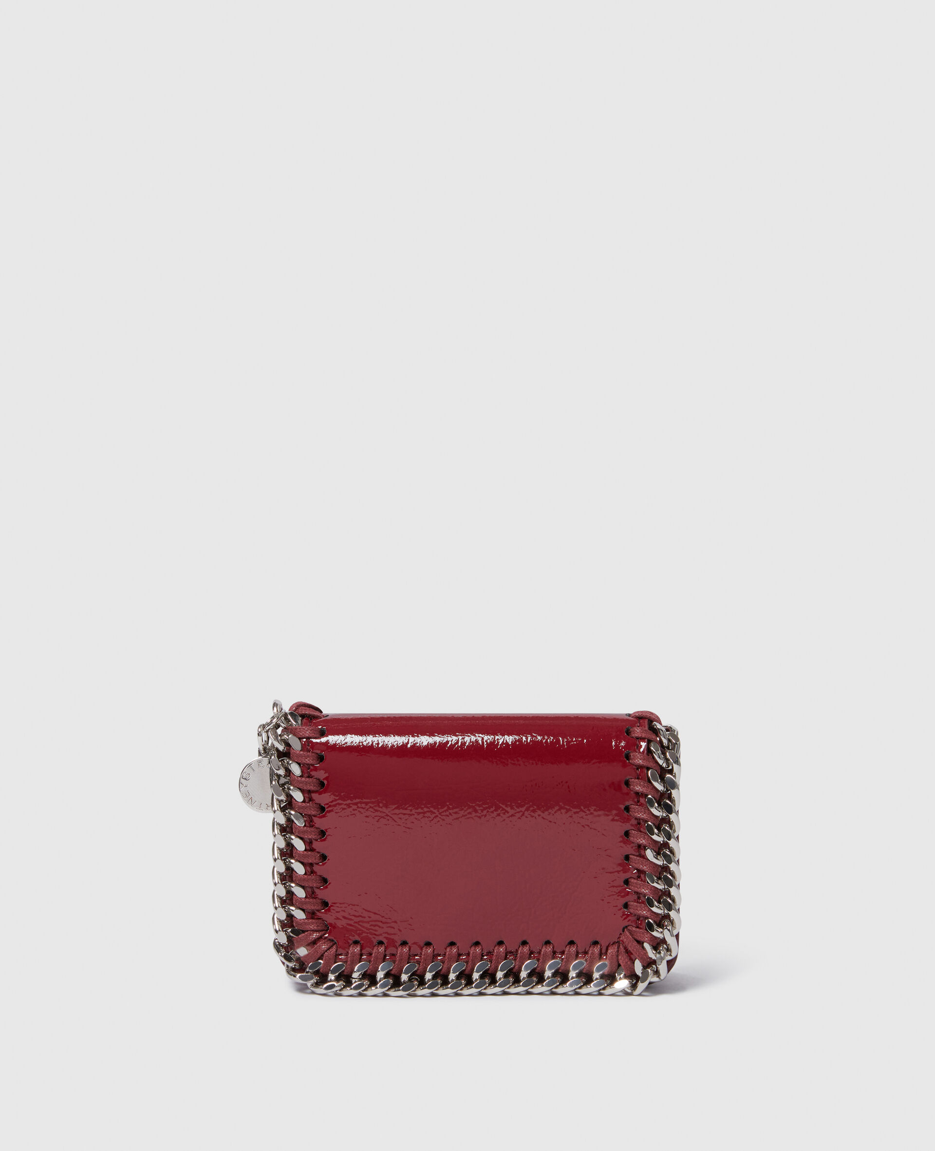 Portacarte con Zip Verniciato Falabella-Rosso-medium