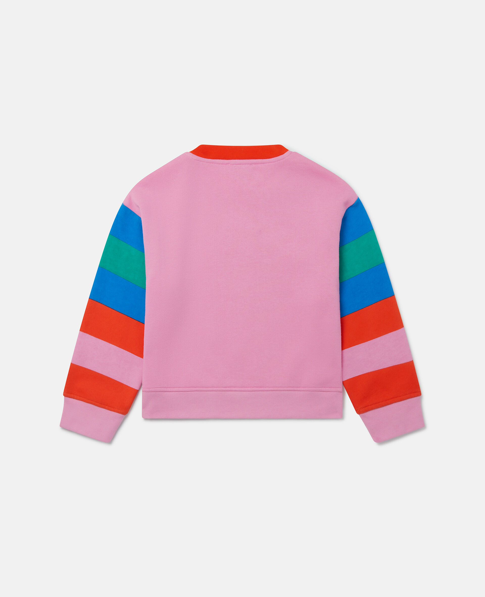 Logo Striped Sleeve Sweatshirt-Pink-large Logo Striped Sleeve Sweatshirt-Pink-large image number 2