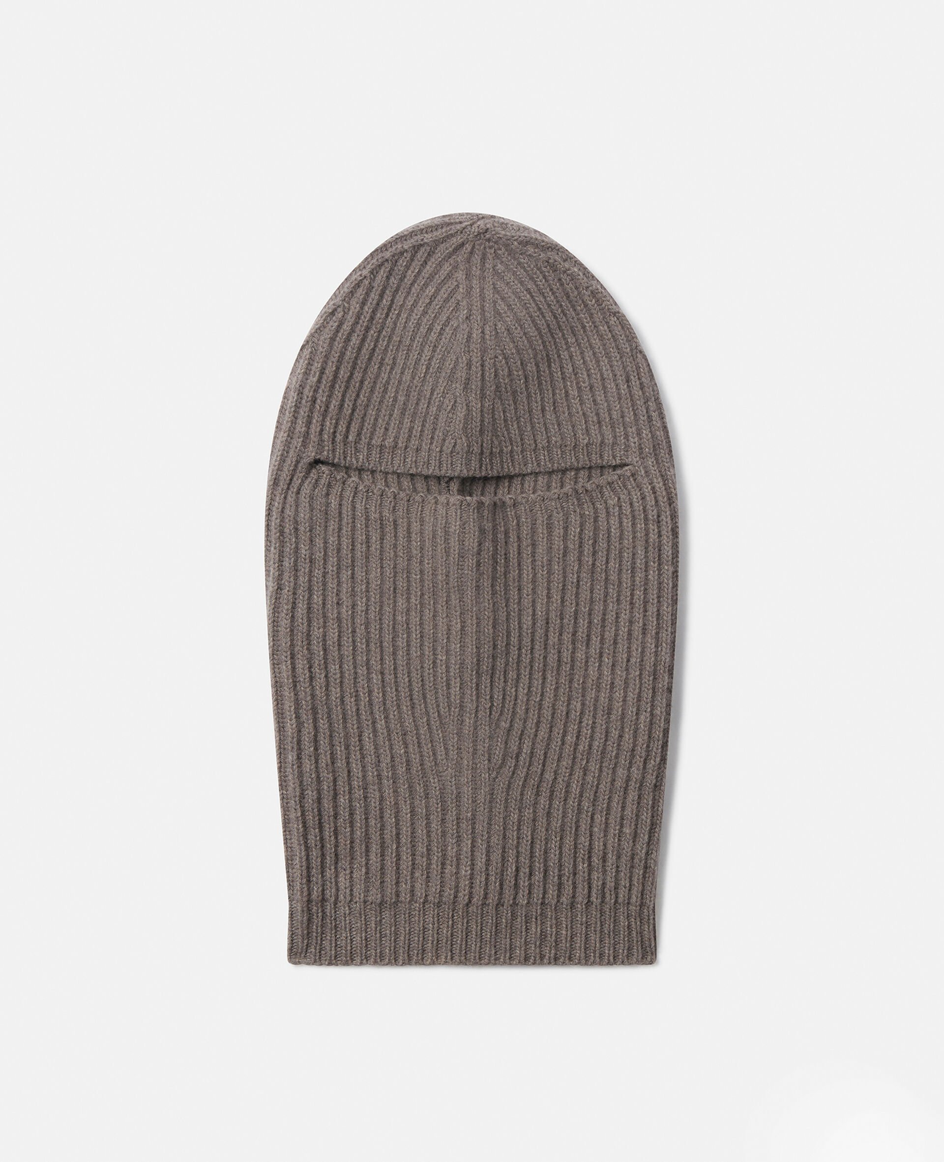 Ribbed Balaclava -Brown-large image number 0