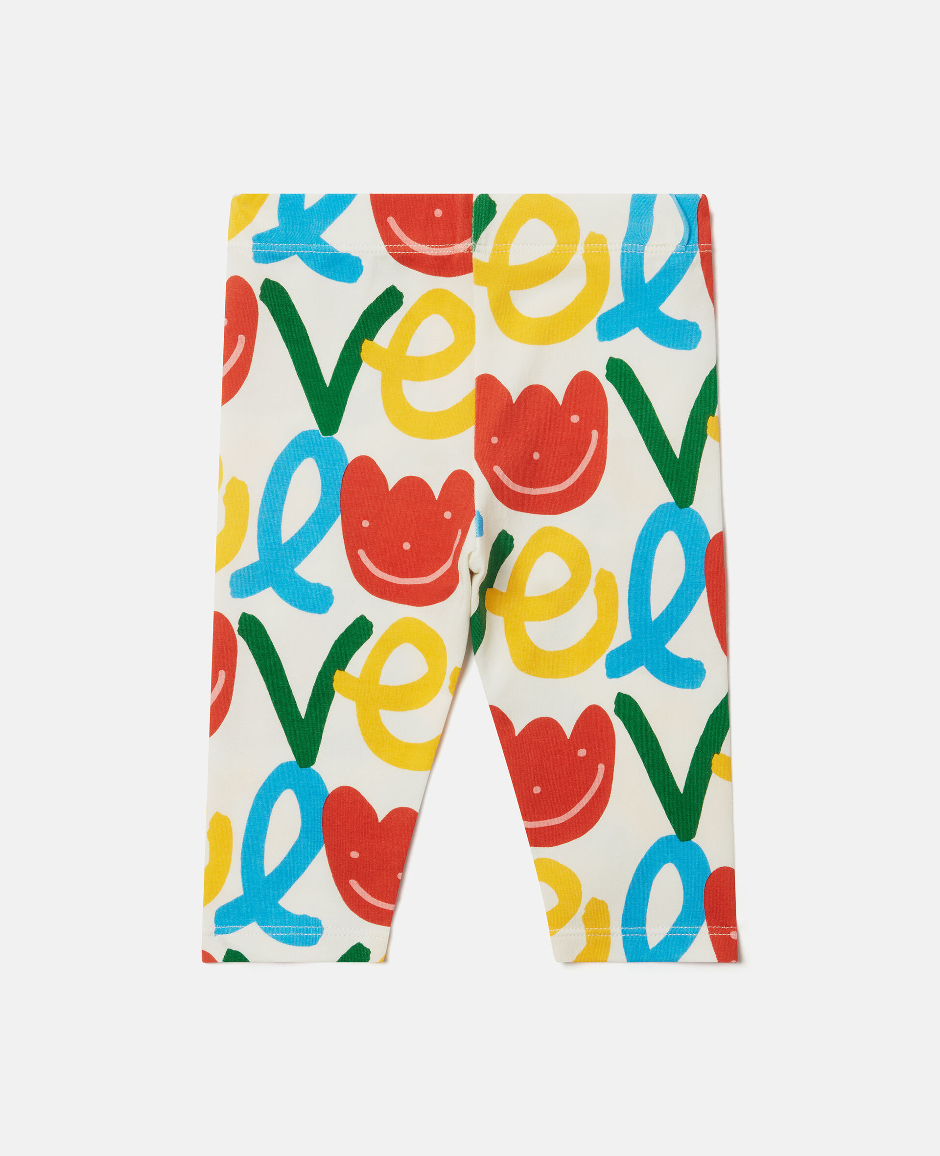 All-Over Love Print Leggings-White-large image number 2