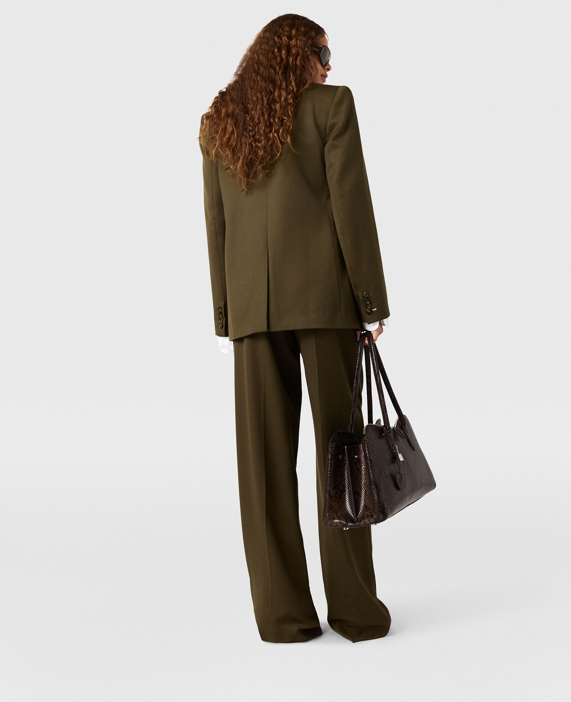 Double-Breasted Blazer-Green-large image number 4