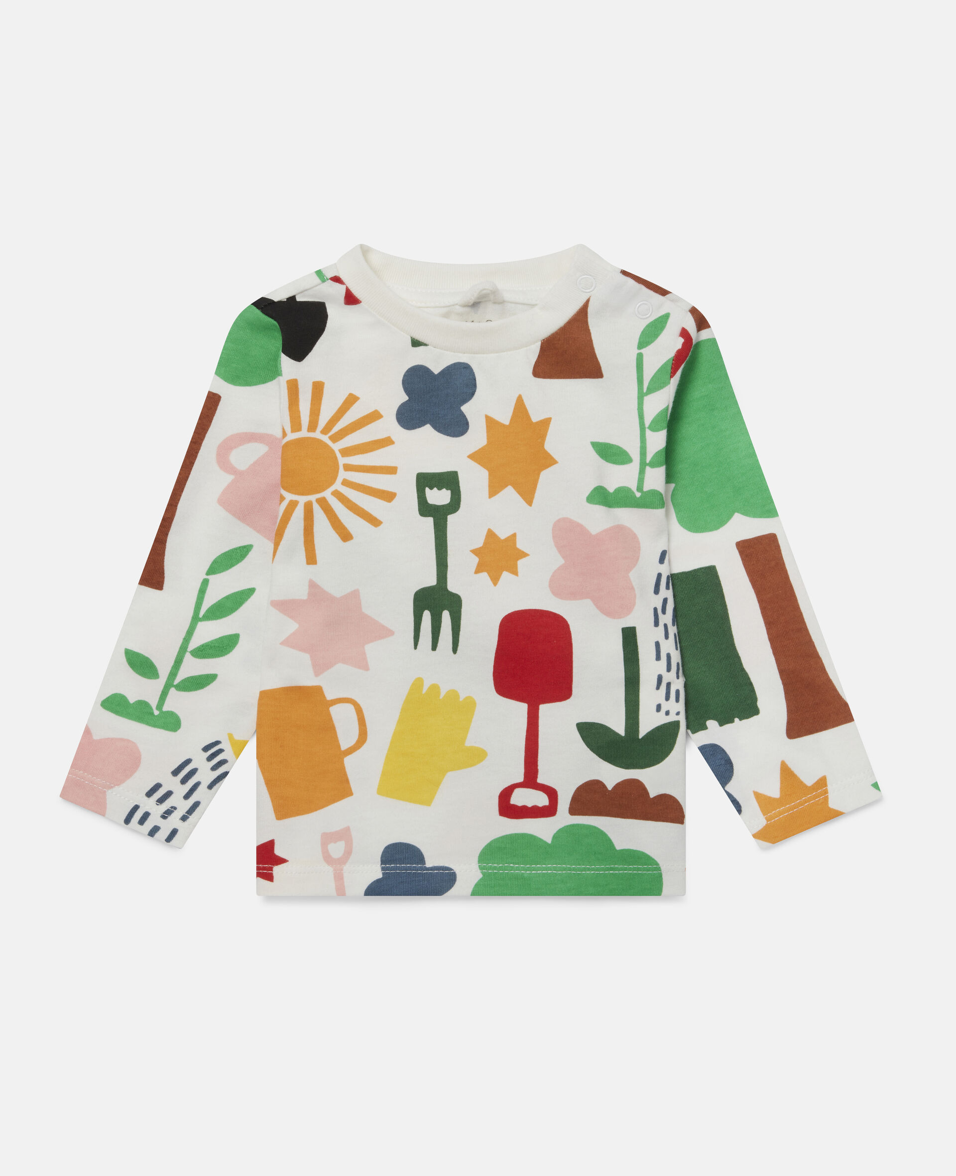 Garden Fleece Top-White-medium