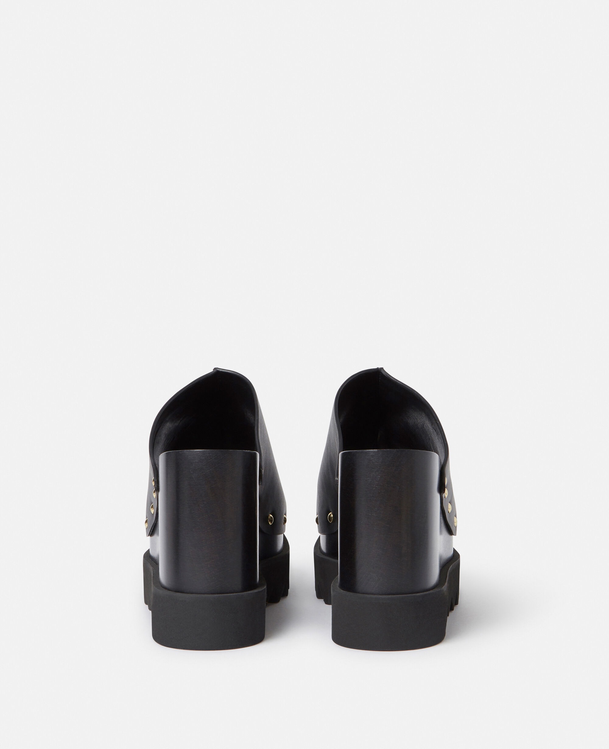 Women Black Elyse Studded Slide Wedge Sandals | Stella