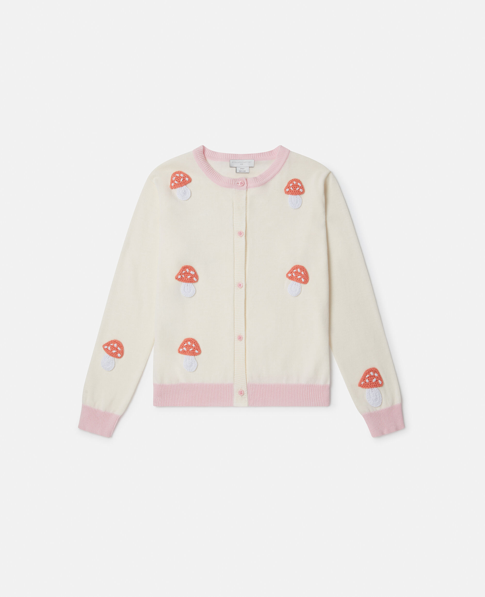 Women ホワイト トードスツール ニットクルーネックカーディガン | Stella McCartney JP
