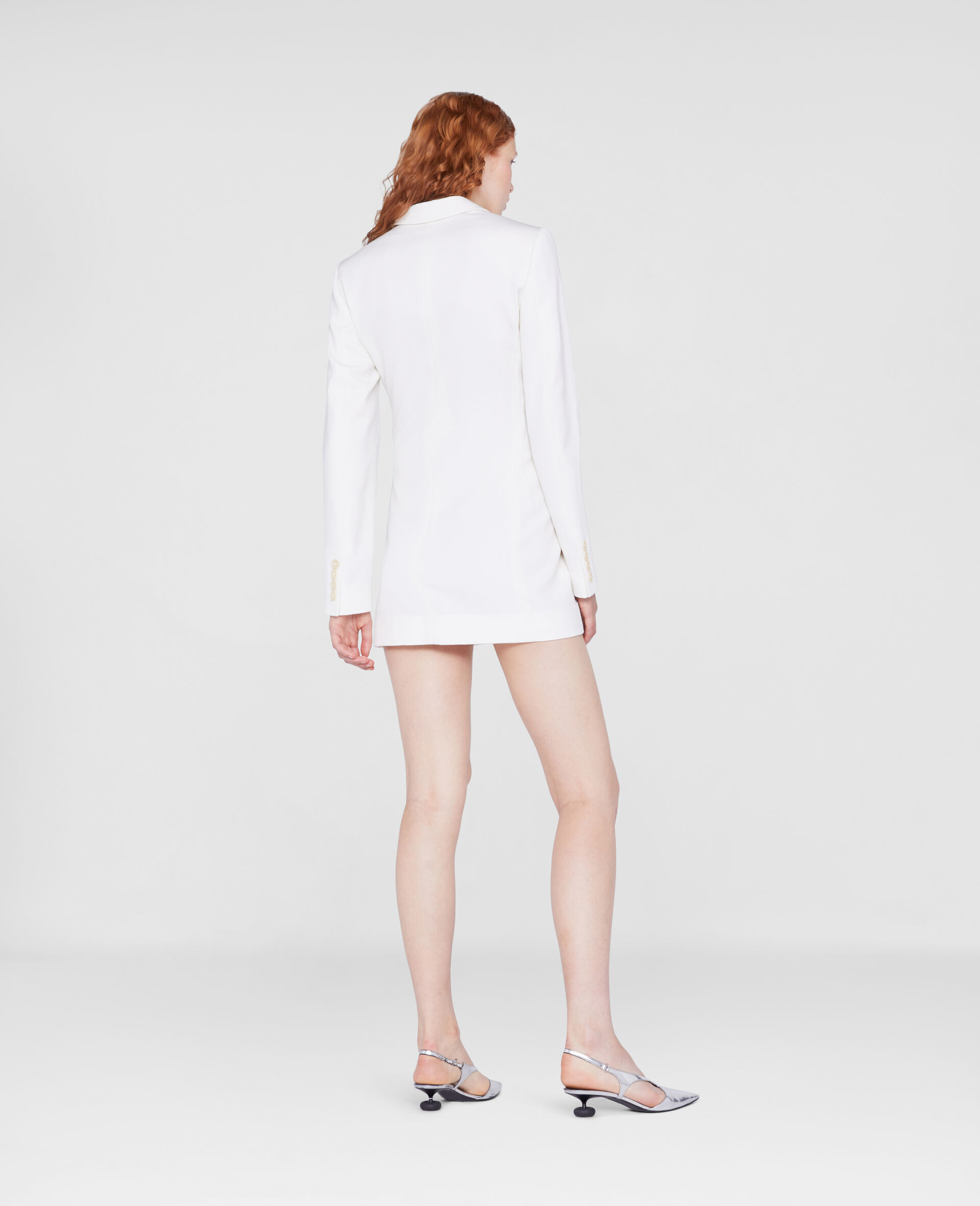 Mini Jacket Dress-White-large image number 2
