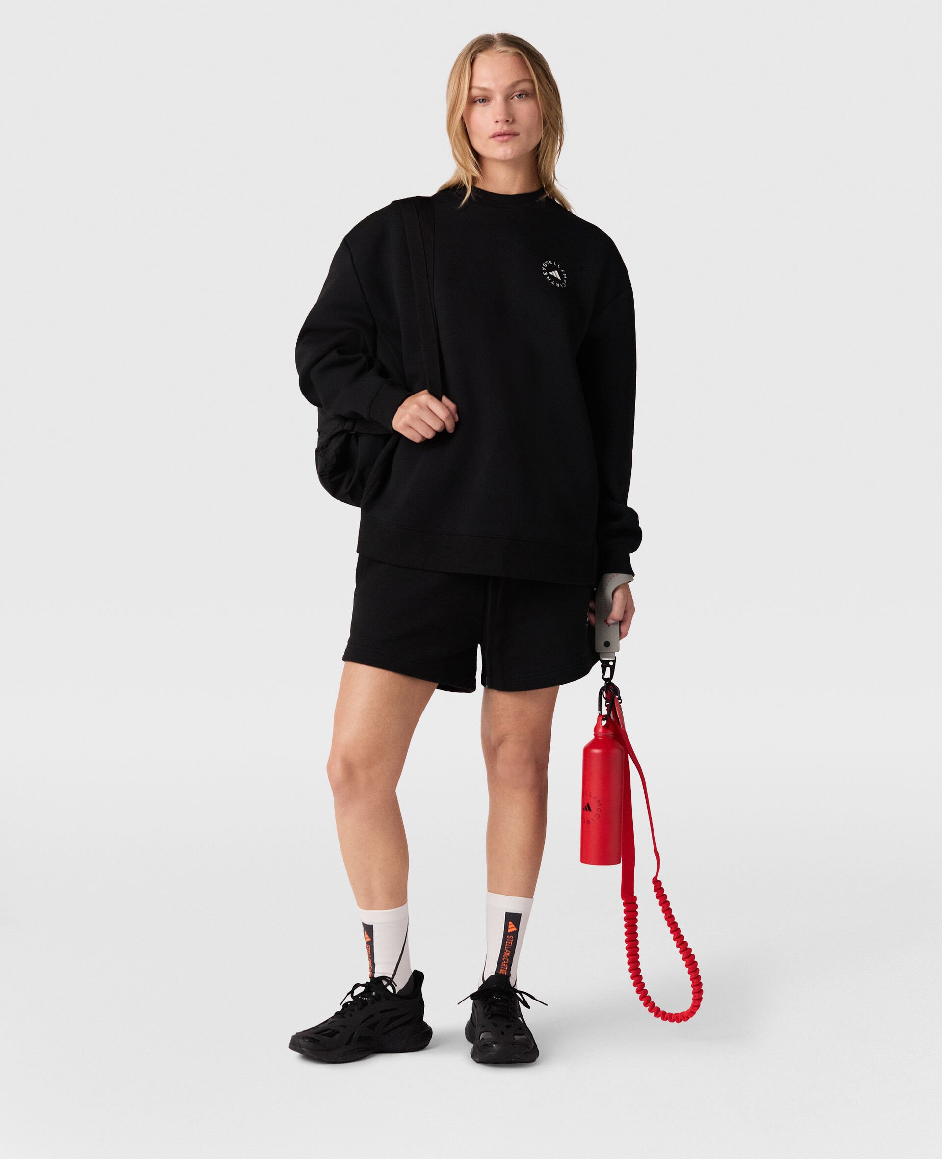Logo Oversized Sweatshirt-Black-large Logo Oversized Sweatshirt-Black-large image number 5
