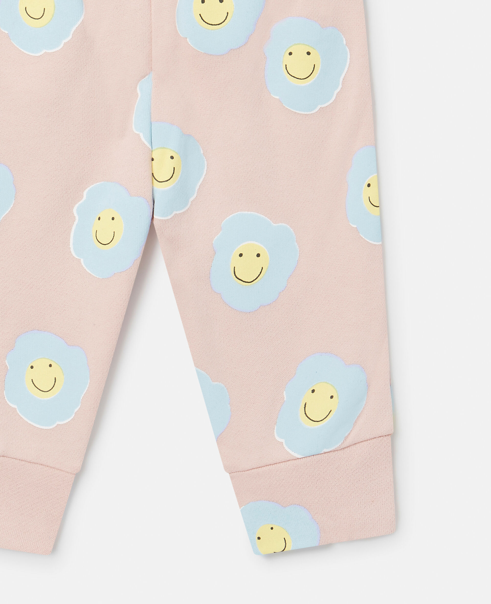 Smiley Flower Print Joggers-Pink-large image number 3