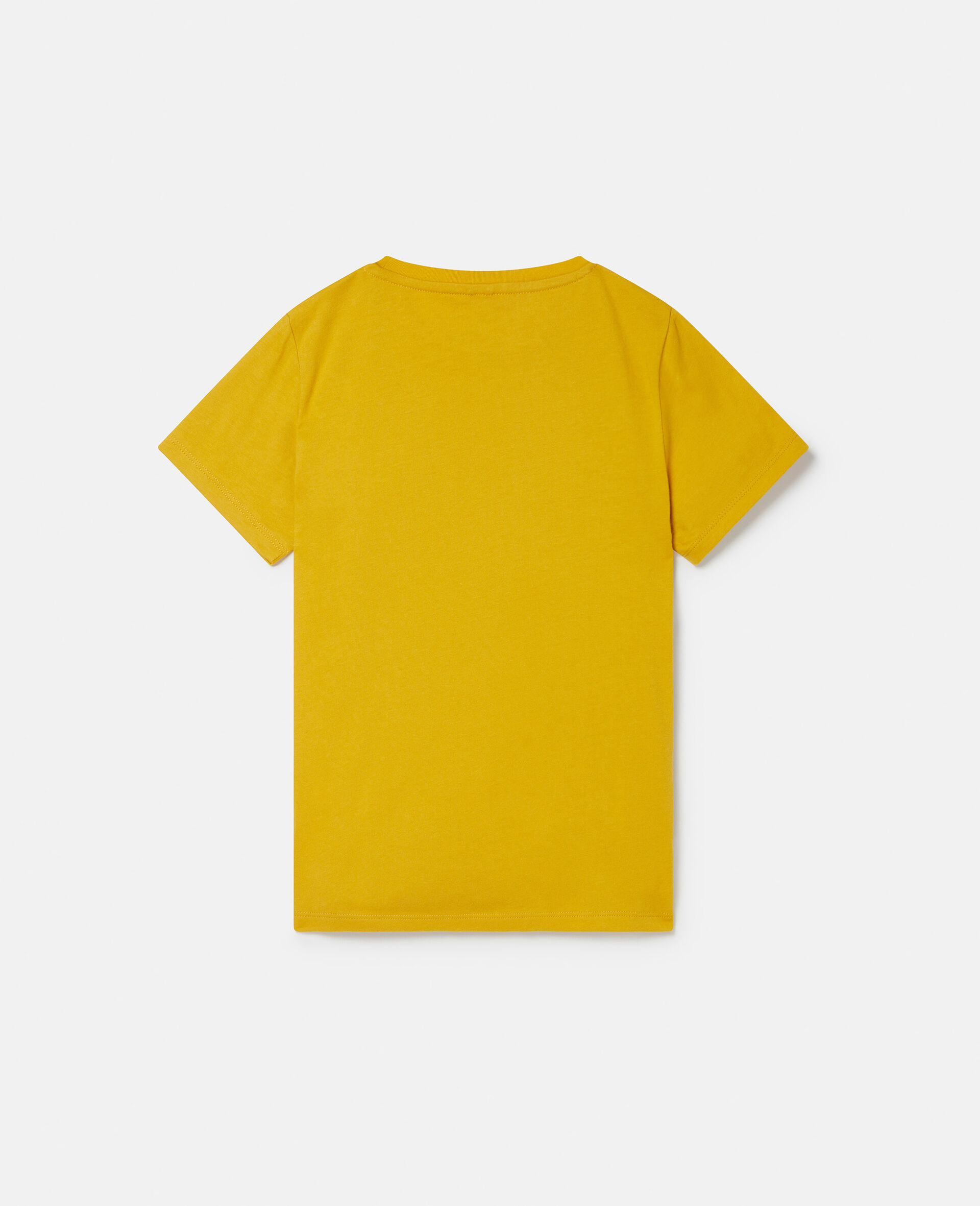 Mushroom Print Jersey T‑shirt-Yellow-large image number 3