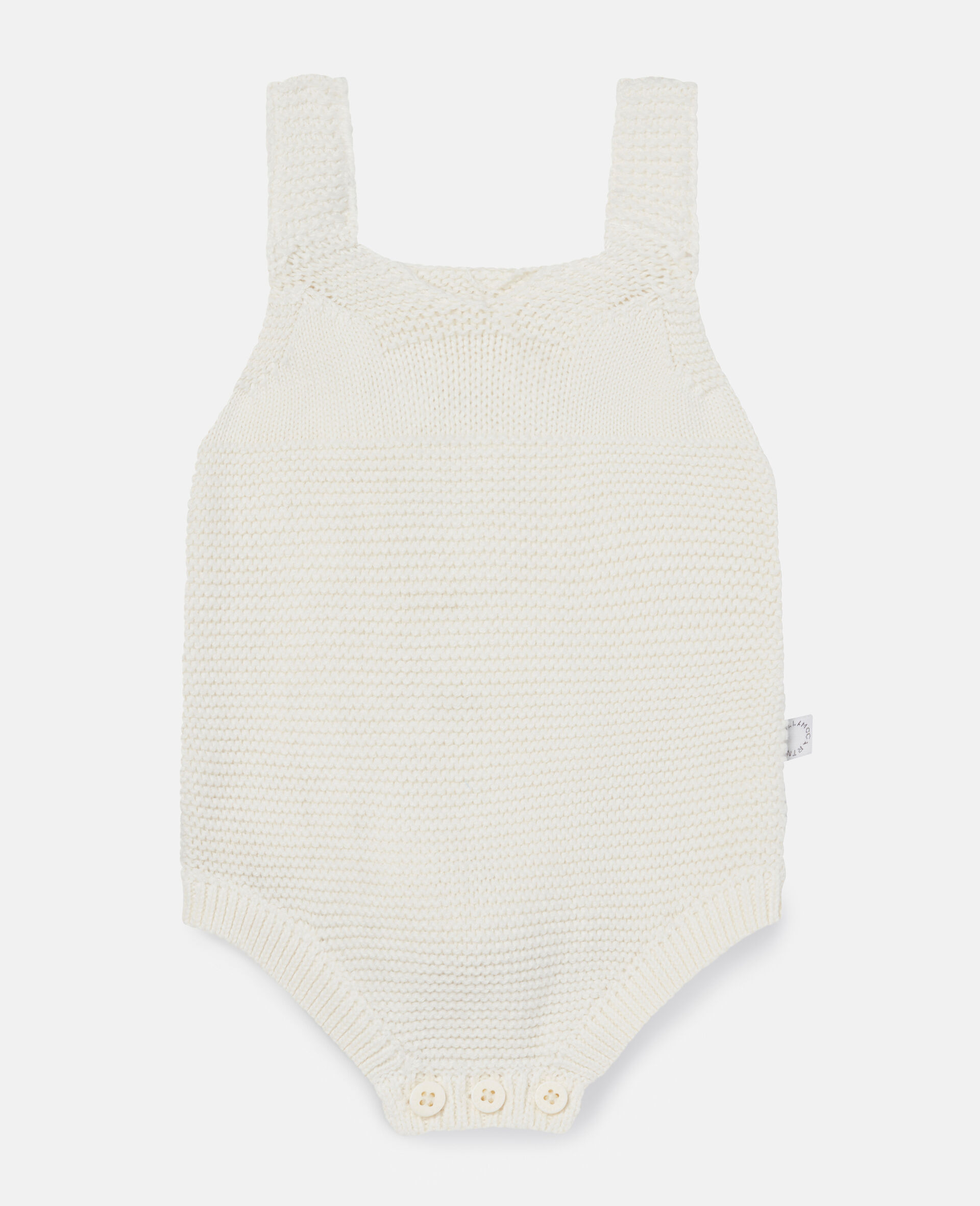 Knit Bunny Tail Bodysuit-White-large image number 0
