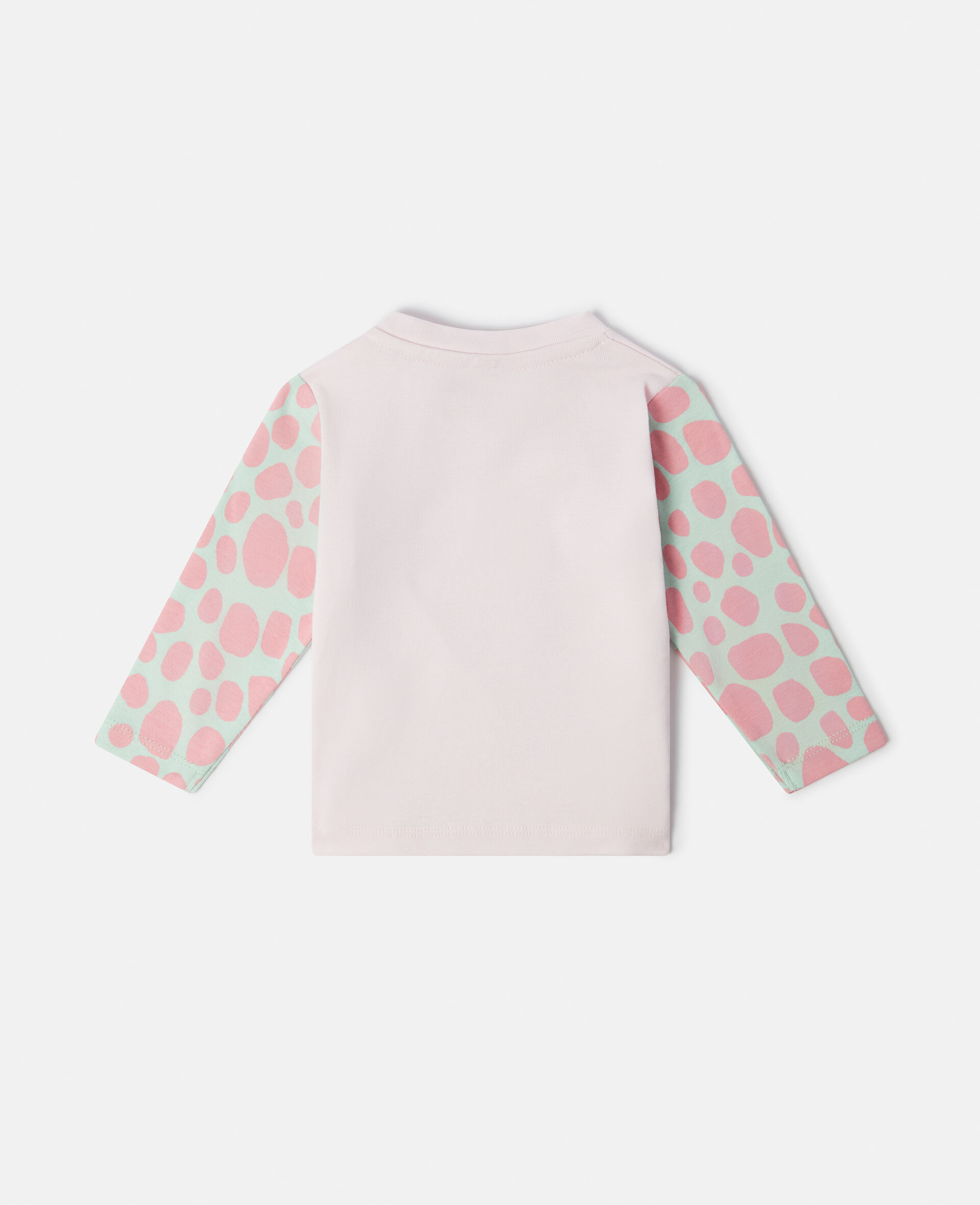 Giraffe Print Long Sleeve T-Shirt-Purple-large image number 2