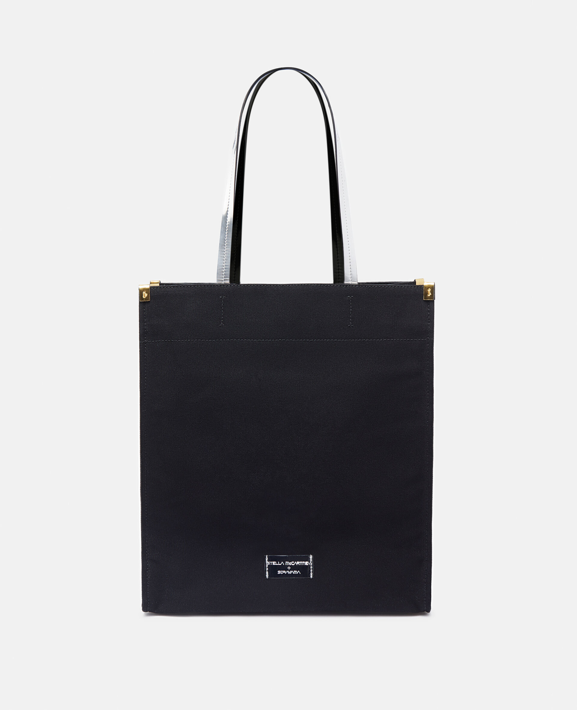 Sexy Robot Graphic Organic Cotton Canvas Tote Bag-Black-large image number 2