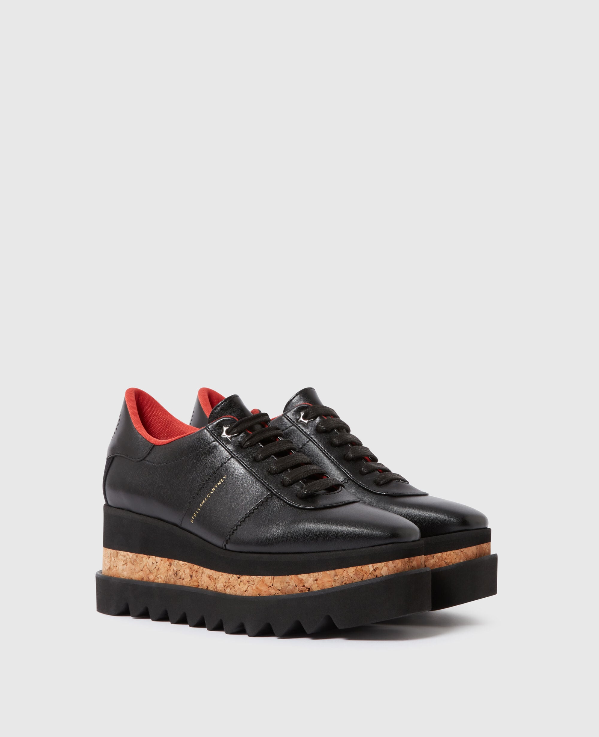 STELLA McCARTNEY ブラック エリスプラットフォームシューズ Women ブラック スニークエリス プラットフォーム レースアップ
