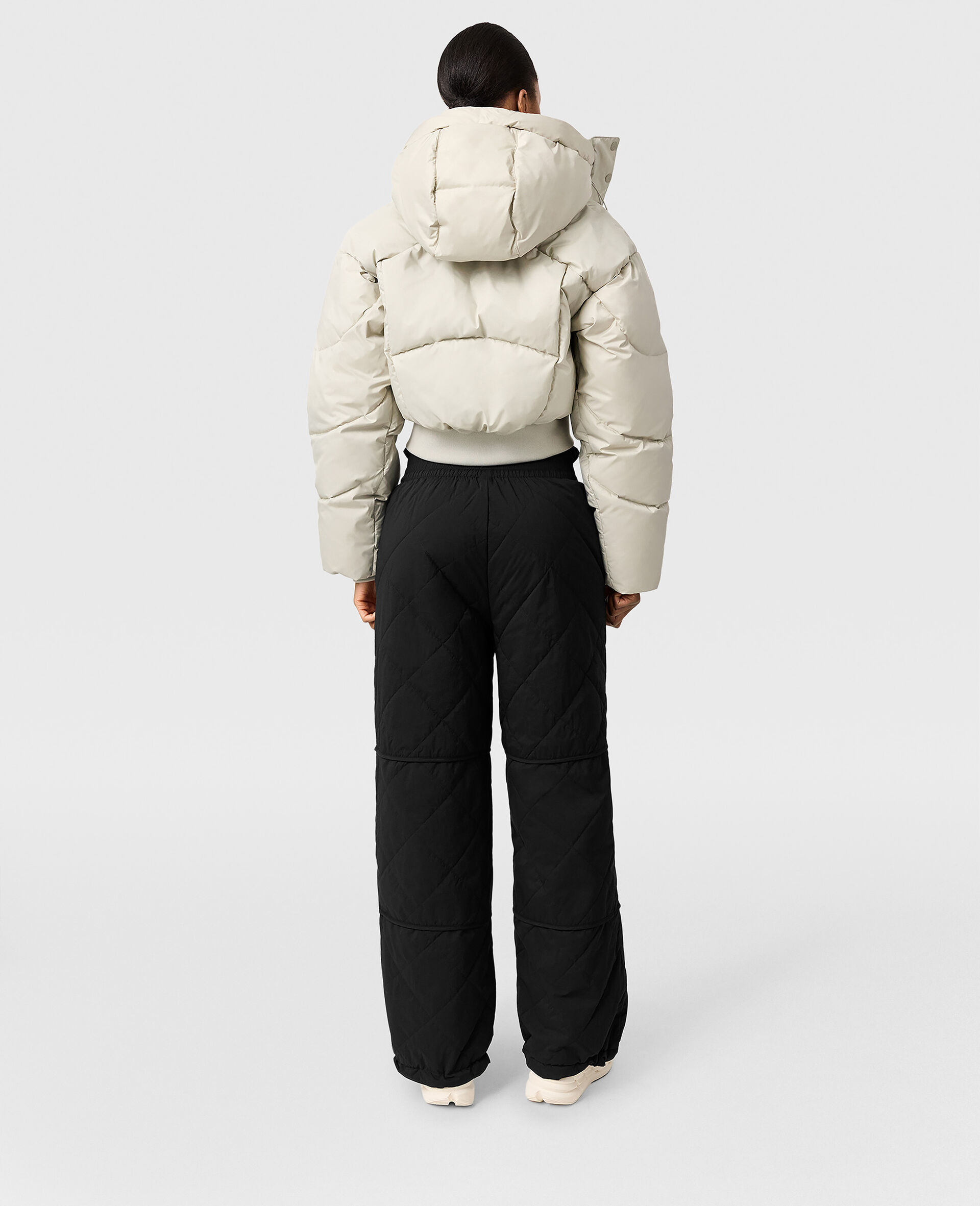 Logo Quilted Track Pant-Black-large image number 3