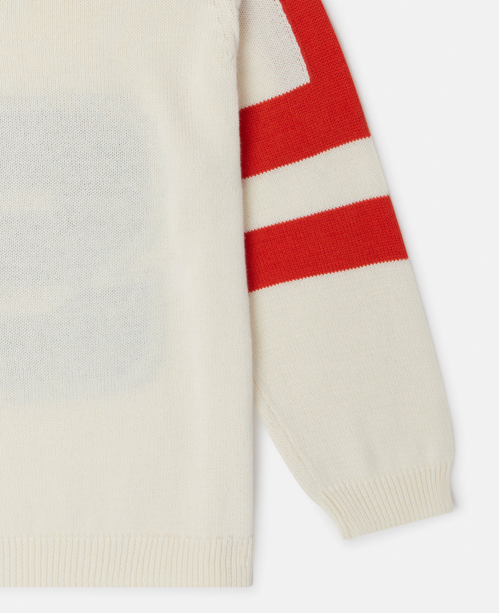 Brand Initial Knitted Jumper-Cream-large image number 3