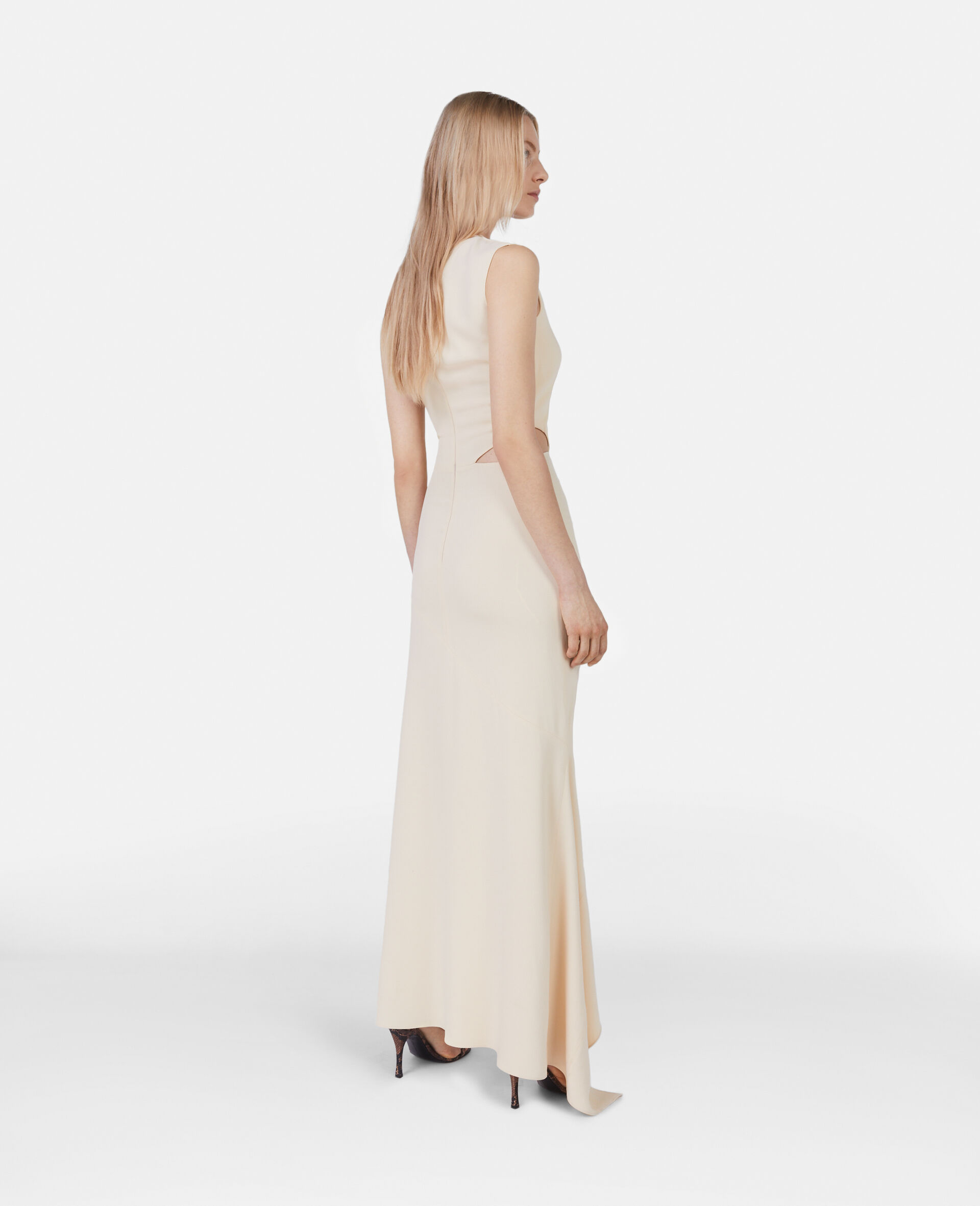 Stretch Cady Gown-Beige-large image number 2