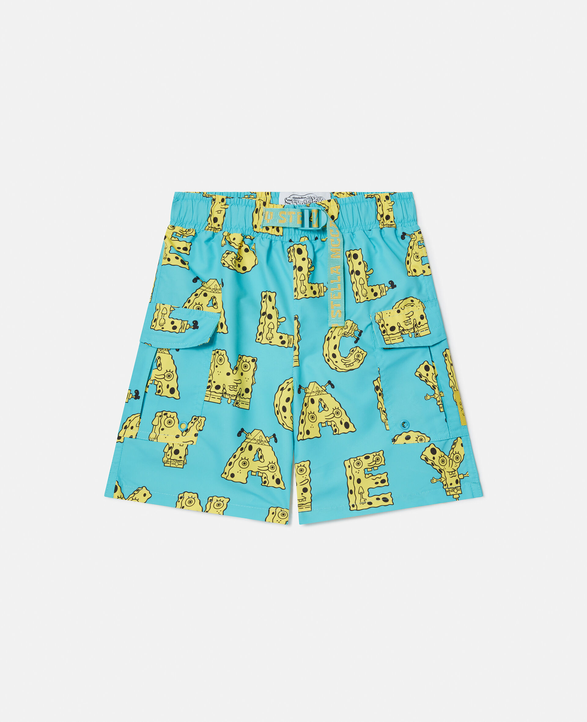 SpongeBob Graphic Swim Shorts-Blue-large image number 2