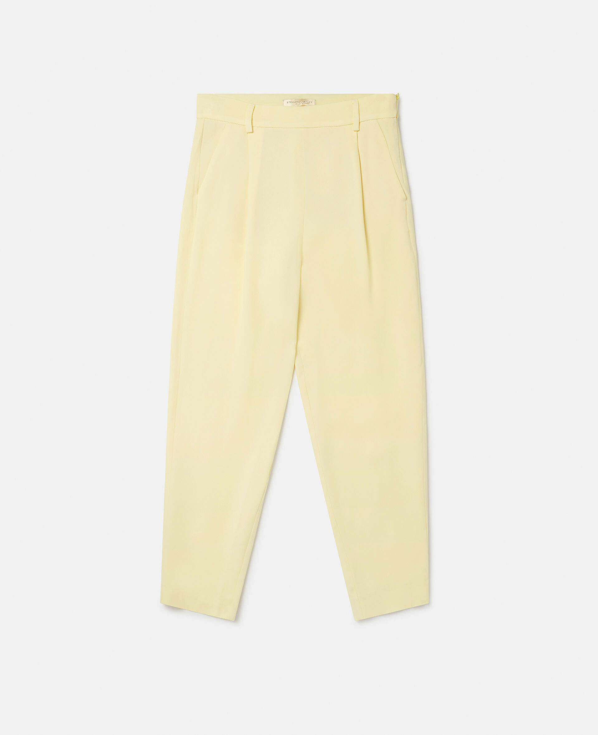 Stretch Cady Tailored Trousers-Yellow-large image number 0