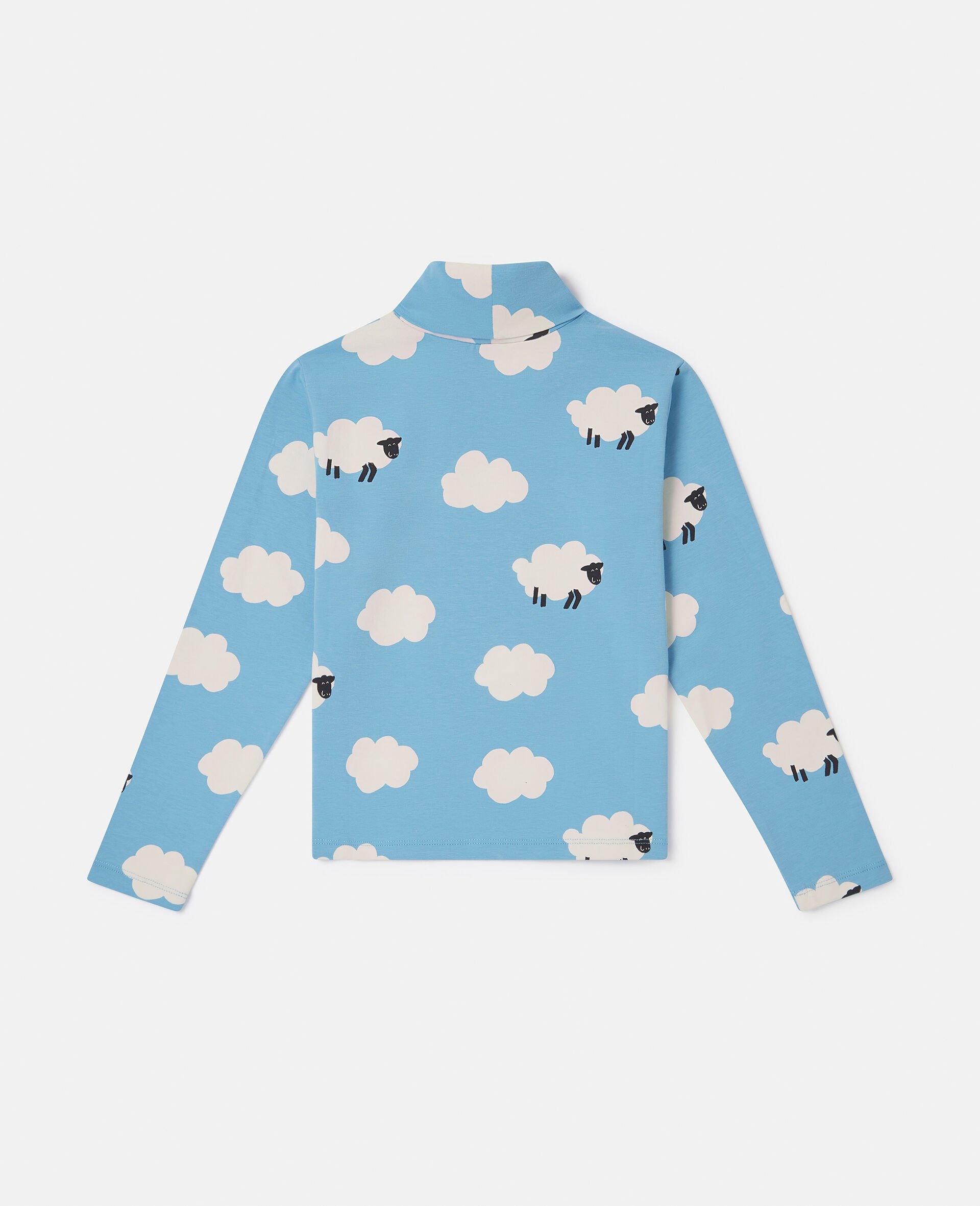 Sheep Pattern Turtleneck Top -Blue-large Sheep Pattern Turtleneck Top -Blue-large image number 2