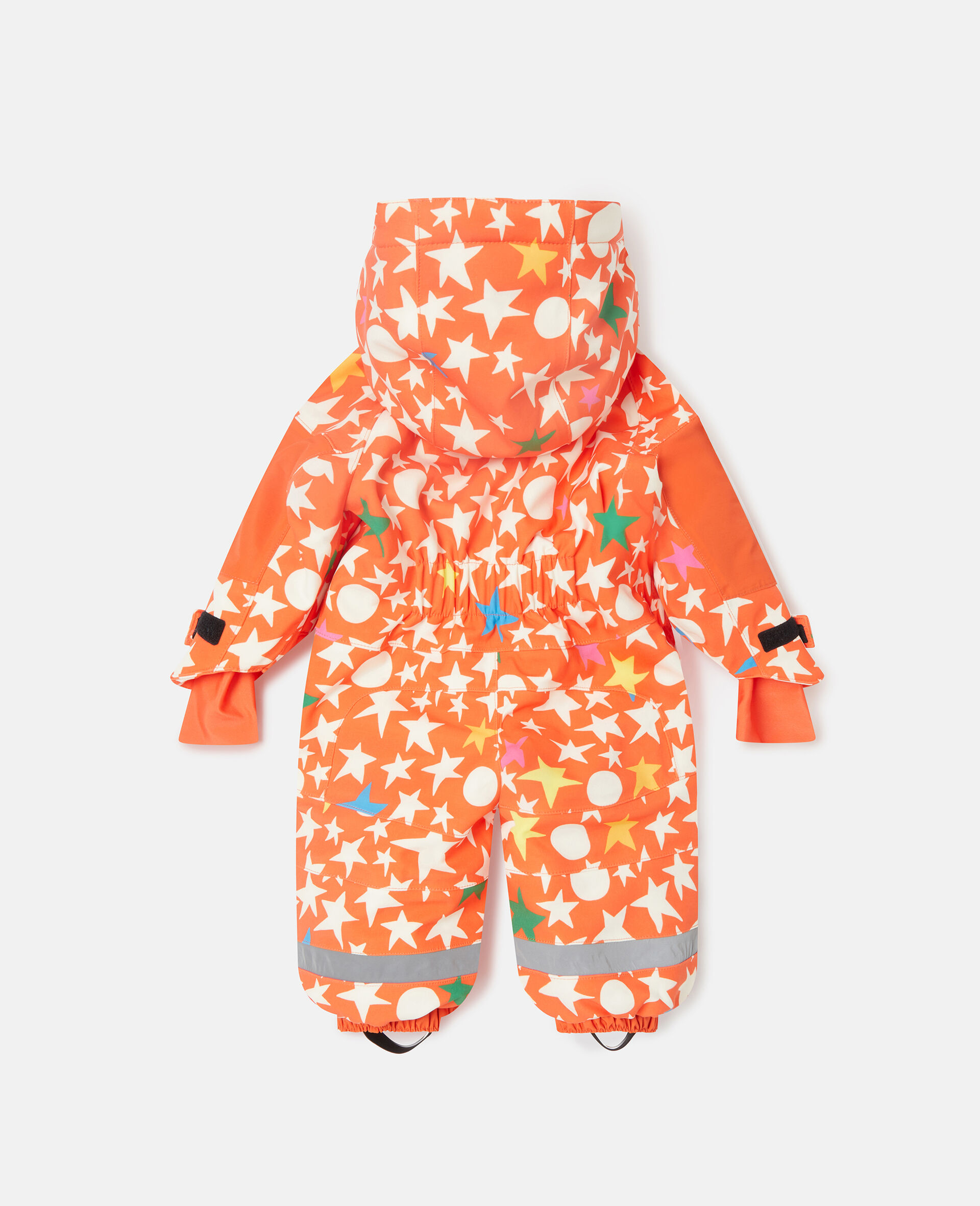 Star Print Hooded Snow Suit-Orange-large image number 2