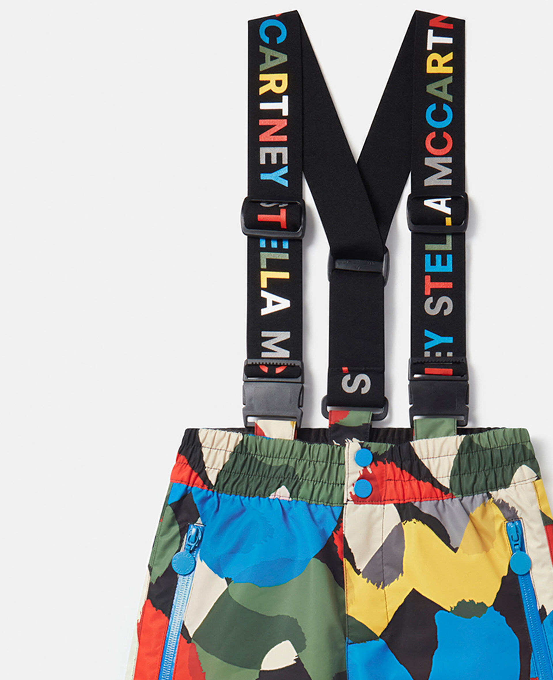 亮色晕染印花高腰裤-Multicolored-large image number 1