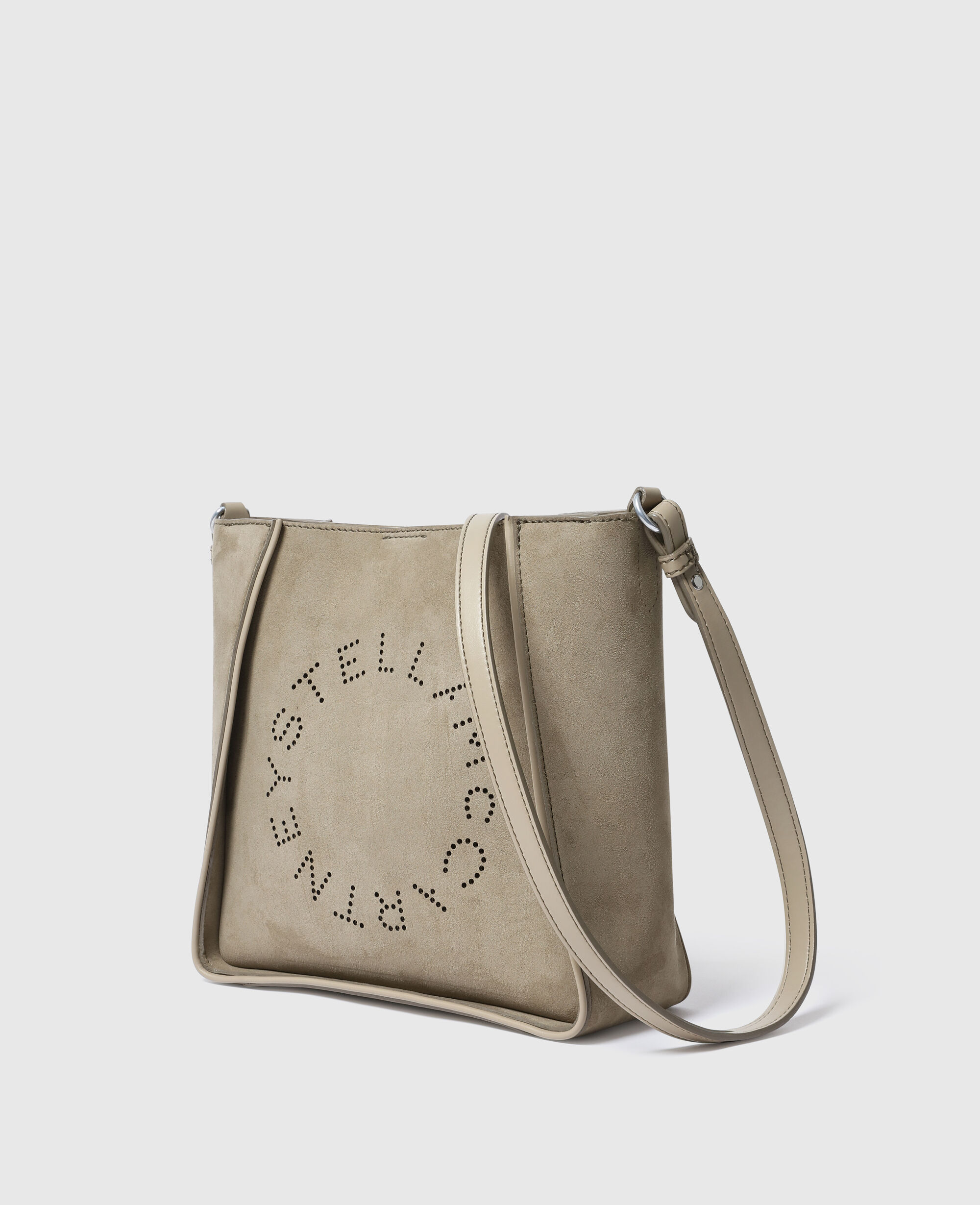 【Stella McCartney】ロゴ スクエア クロスボディ バッグ Women カーキー ロゴ スクエア クロスボディ バッグ | Stella