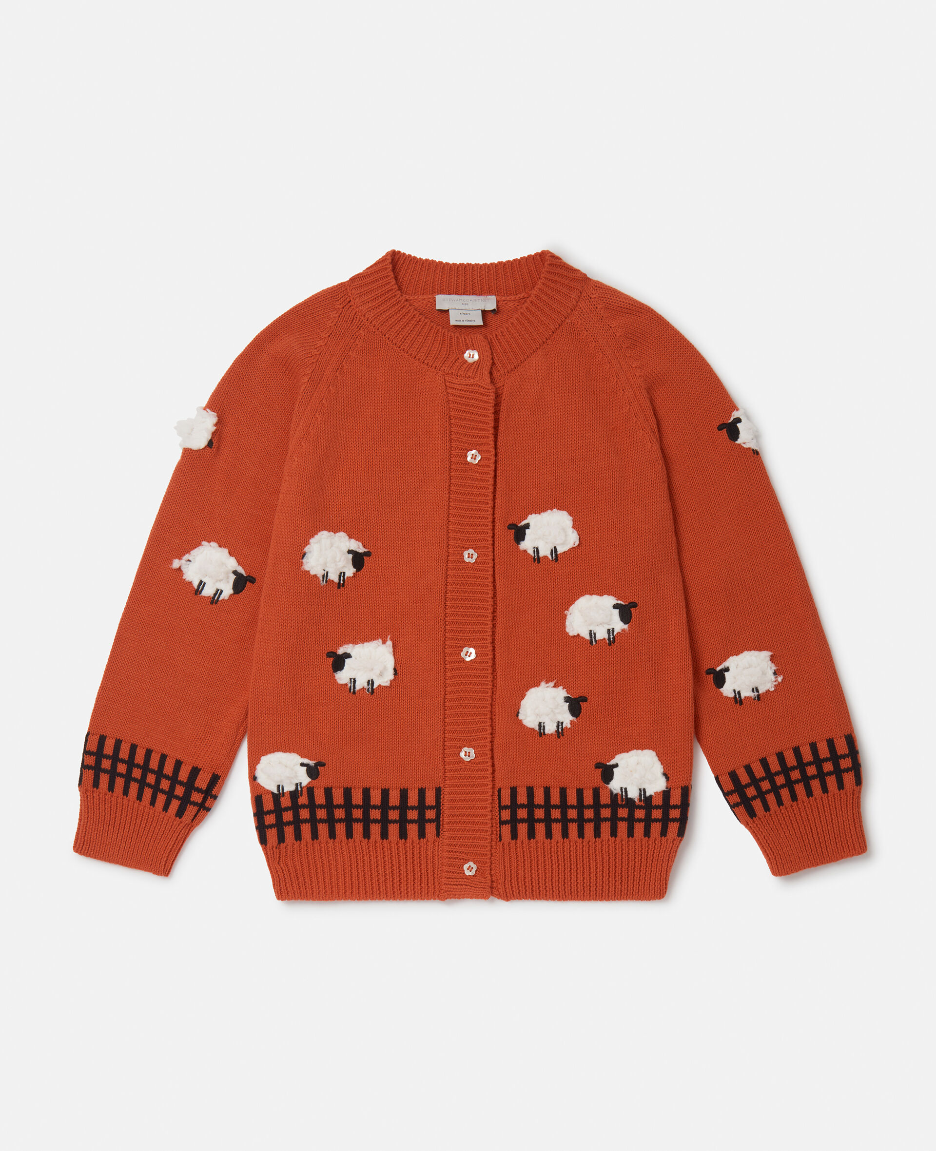 Strickjacke mit Schaf-Applikationen-Rot-large image number 0
