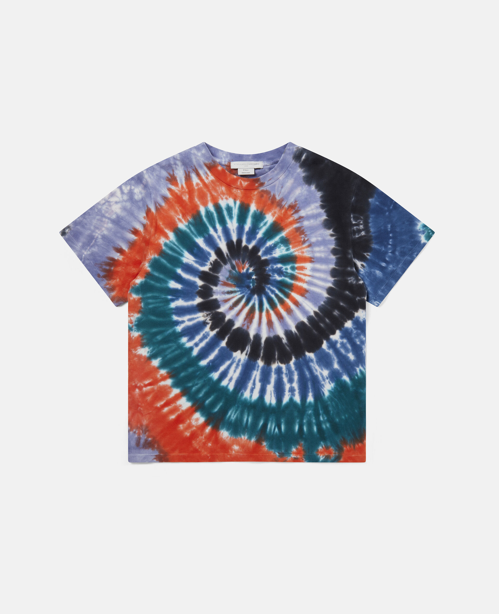 Tie Dye Print Cotton T-Shirt-Multicoloured-large