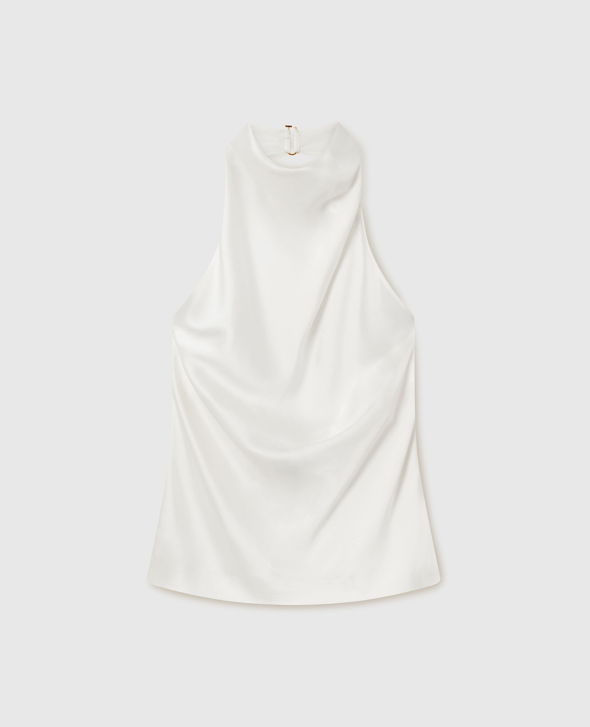 Haut dos nu en satin-Blanc-medium