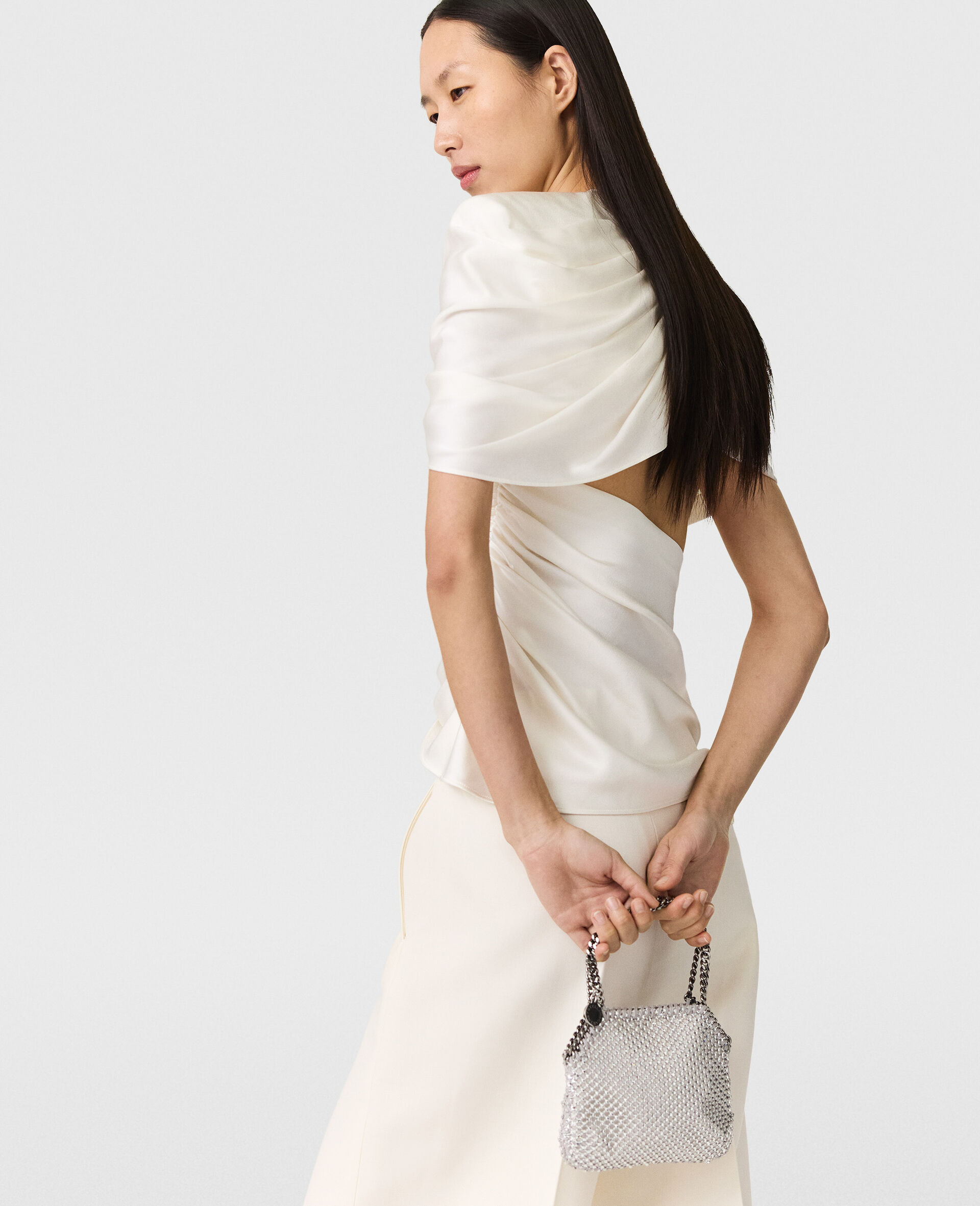 Layered Wrap Top -Cream-large image number 3