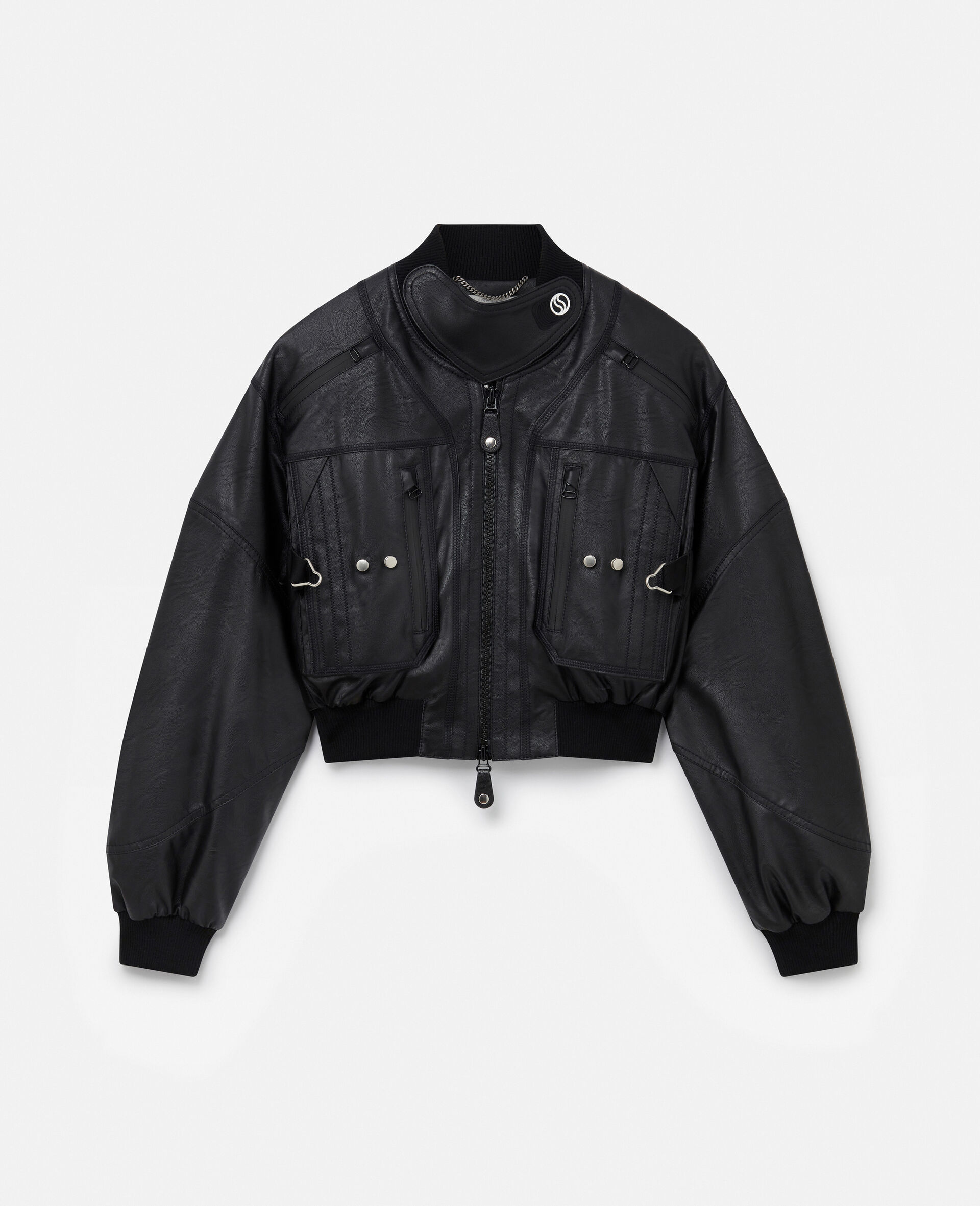 Alter Mat Cropped Bomber Jacket-Black-large image number 0