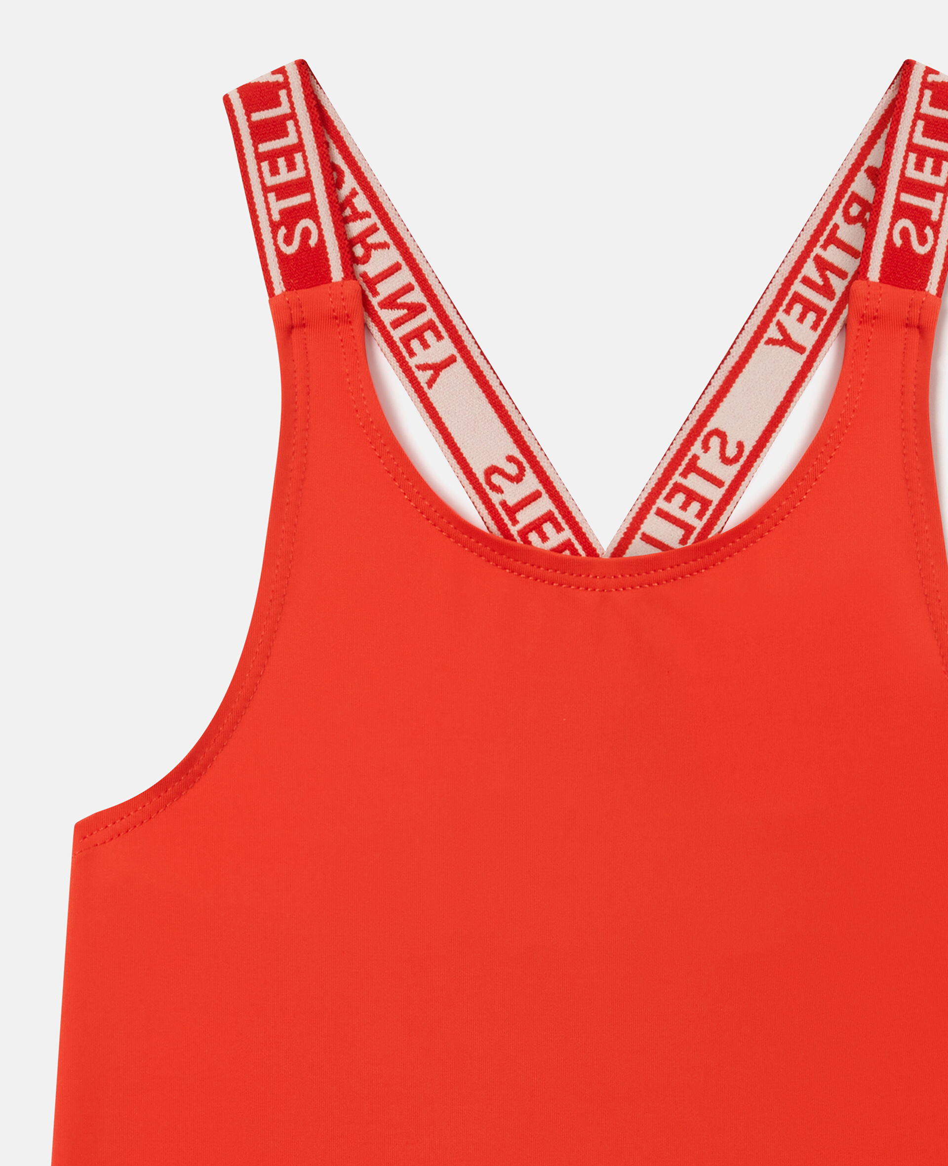 Maillot de bain a bretelles avec logo -Rouge-medium