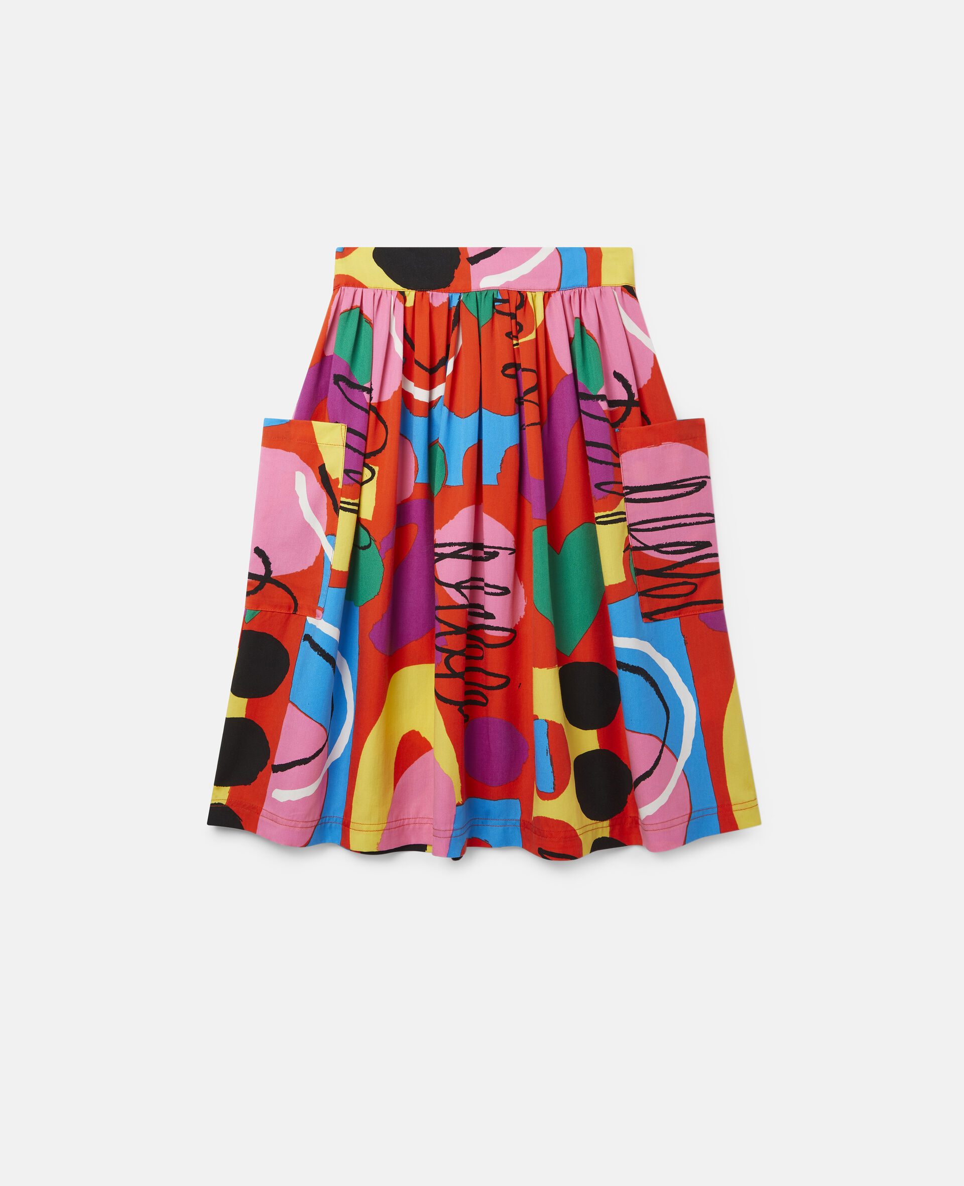 Painting Tencel Twill Skirt-Multicolour-large