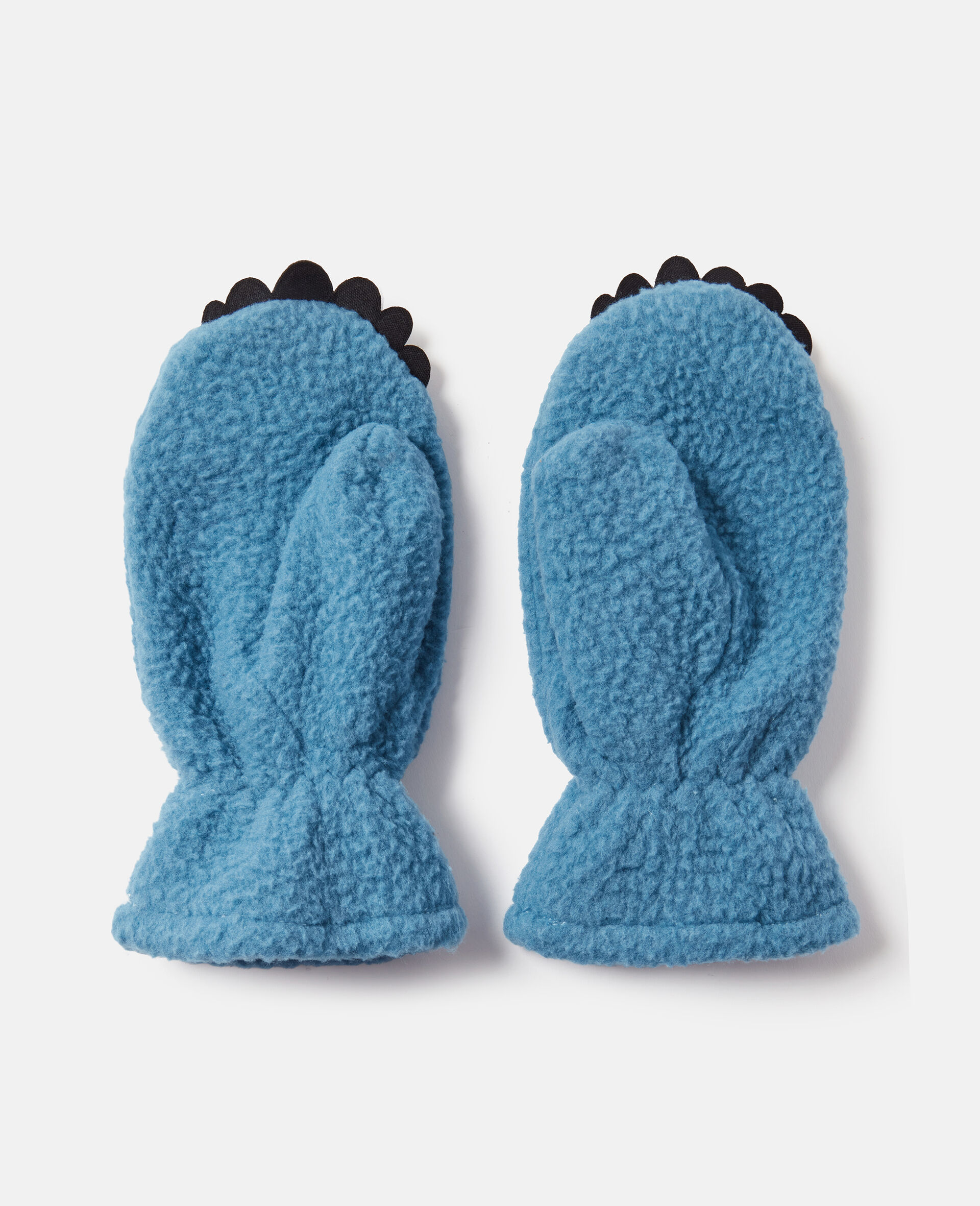 Moufles avec broderie monstre-Bleu-medium