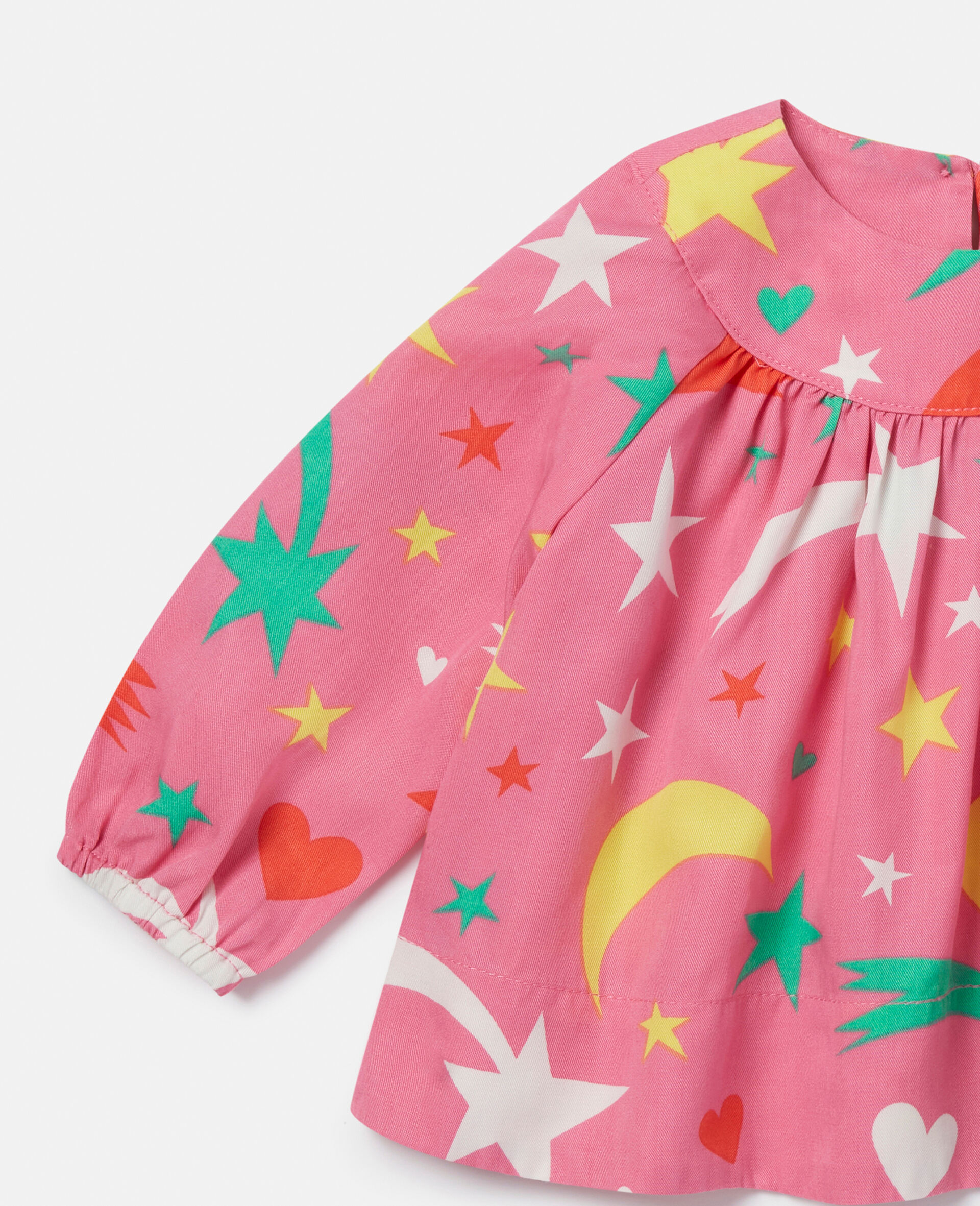 Shooting Star Print Twill Top-Pink-large image number 1