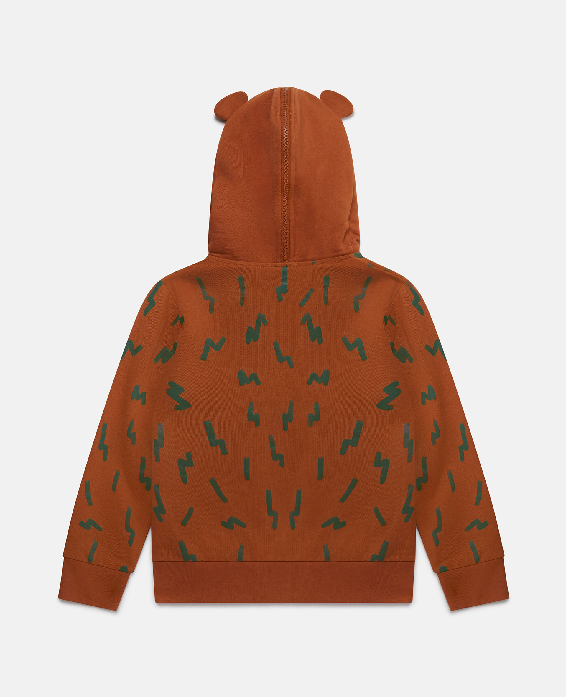 Grizzly Bear Zip Hoodie-Brown-large image number 2