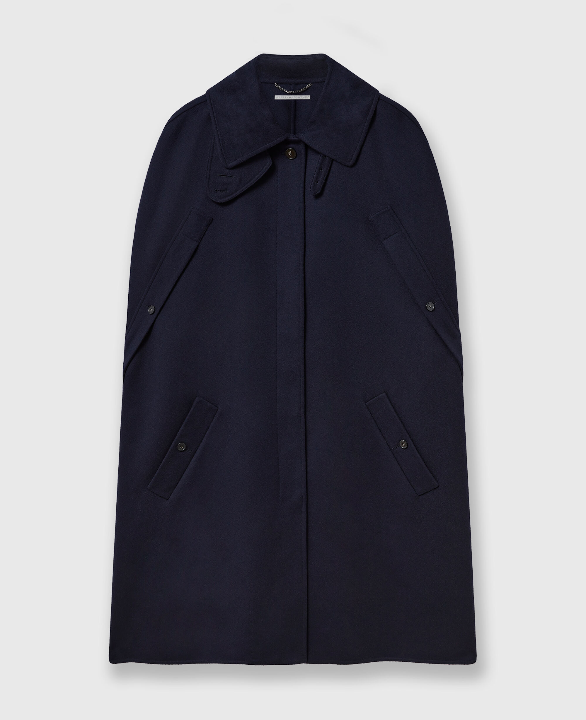 Women Ink High-Neck Button-Up Cape | Stella McCartney US