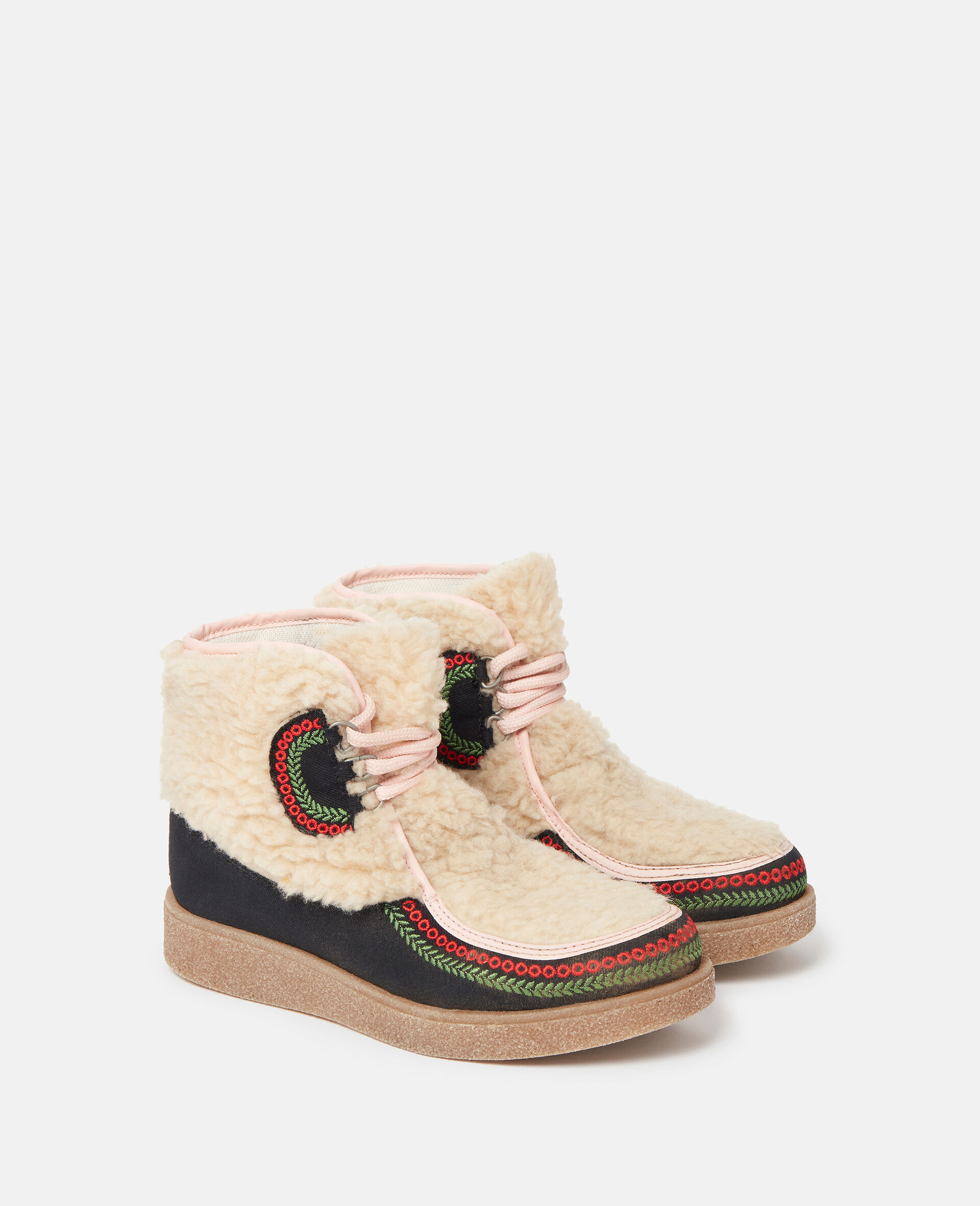 博格绒莫卡辛踝靴-Cream-large image number 1