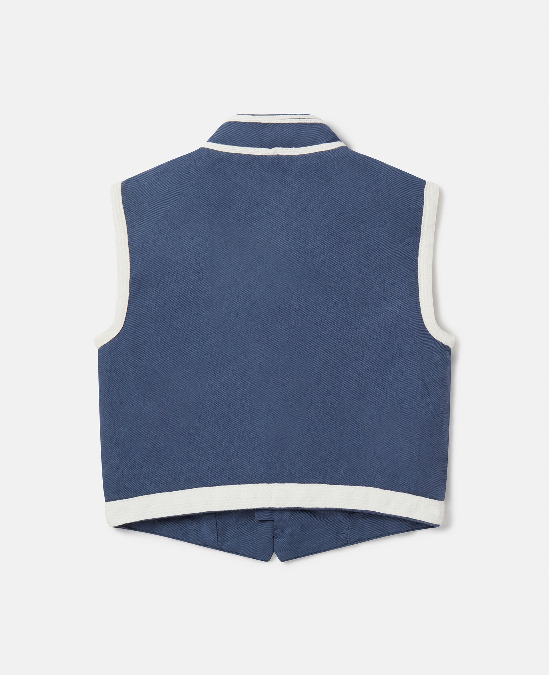 Braided Cord Cropped Waistcoat-Blue-large Braided Cord Cropped Waistcoat-Blue-large image number 2